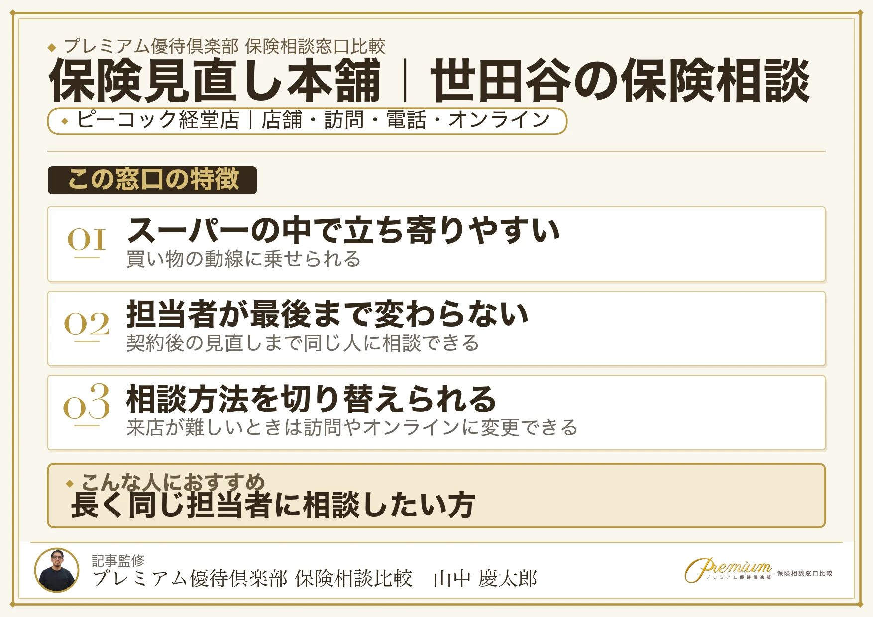 保険見直し本舗｜世田谷の保険相談での特徴まとめ