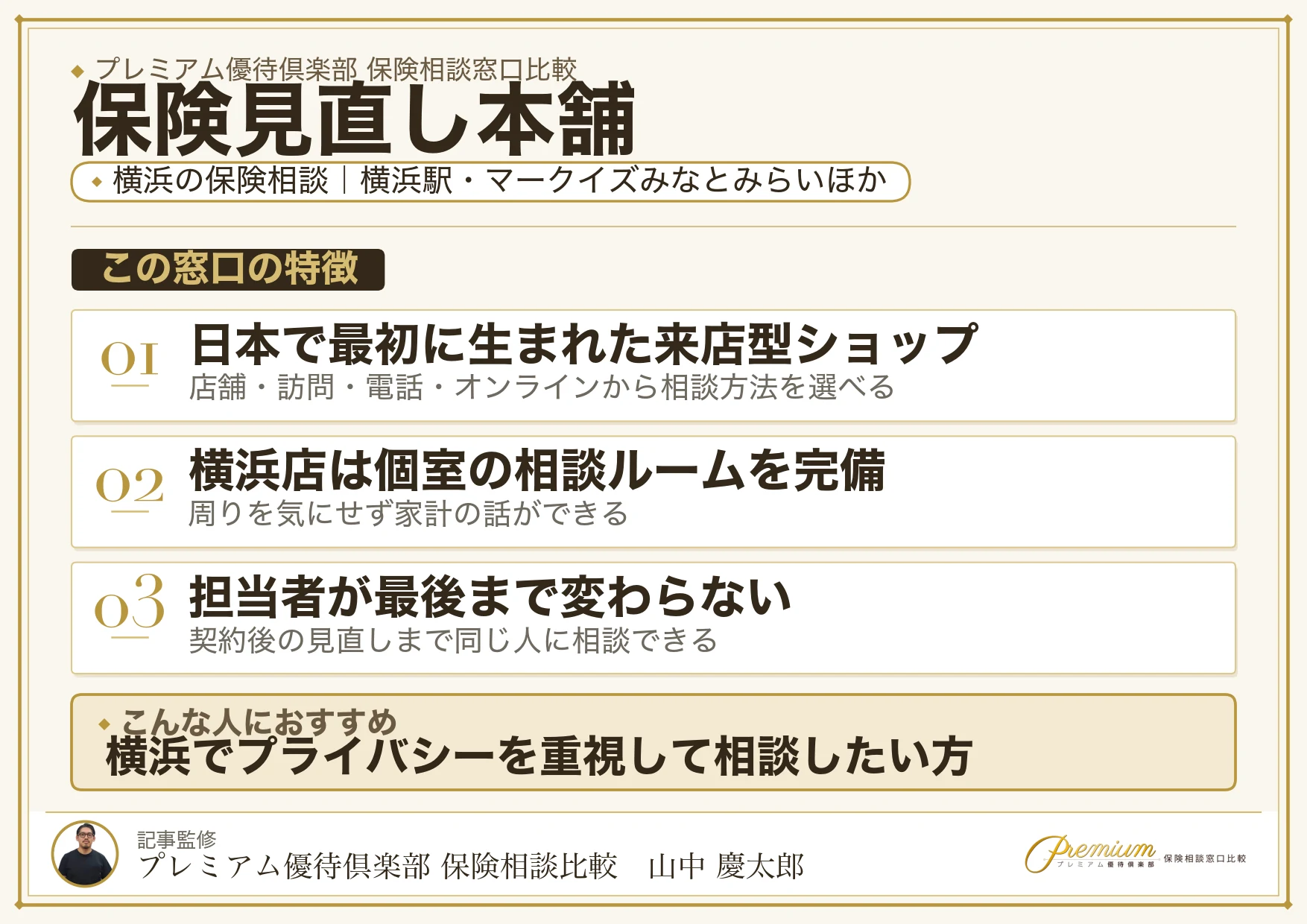 保険見直し本舗｜横浜の保険相談での特徴まとめ