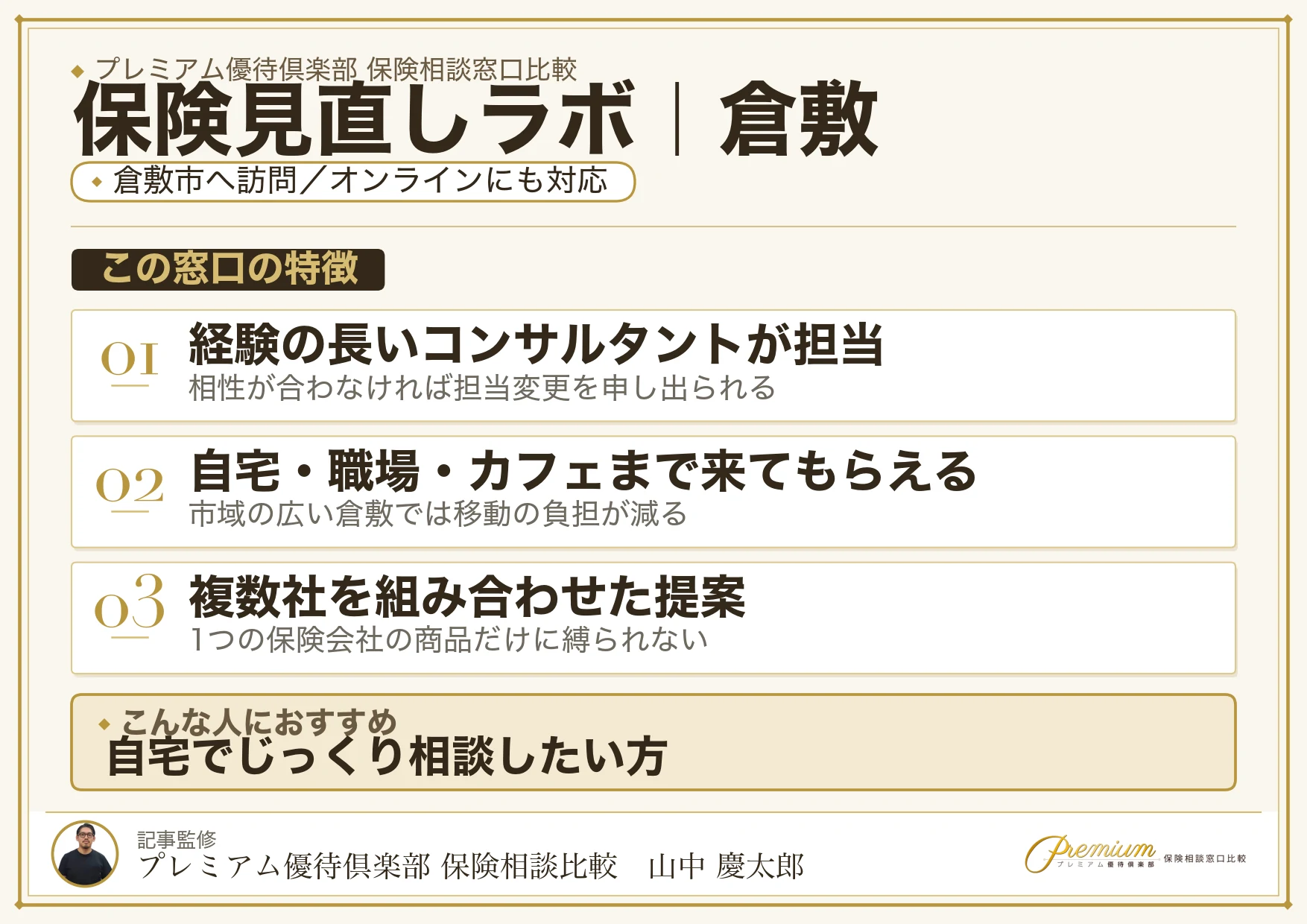 保険見直しラボ｜倉敷の保険相談での特徴まとめ