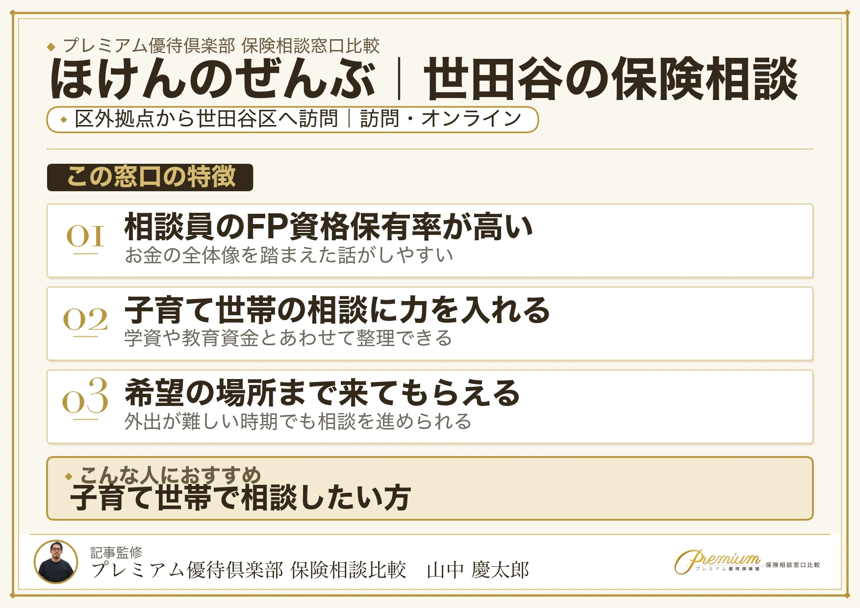 ほけんのぜんぶ｜世田谷の保険相談での特徴まとめ