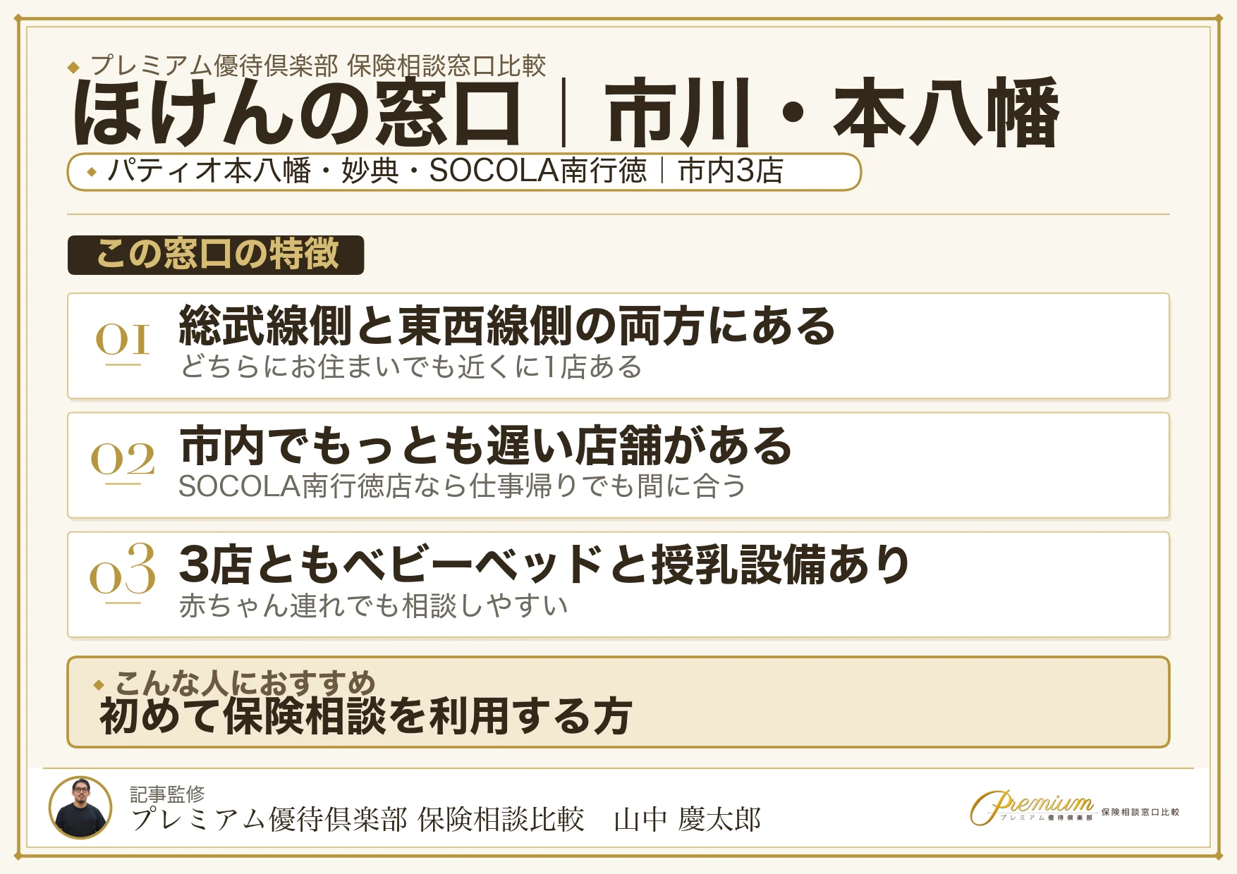 ほけんの窓口｜市川・本八幡の保険相談での特徴まとめ