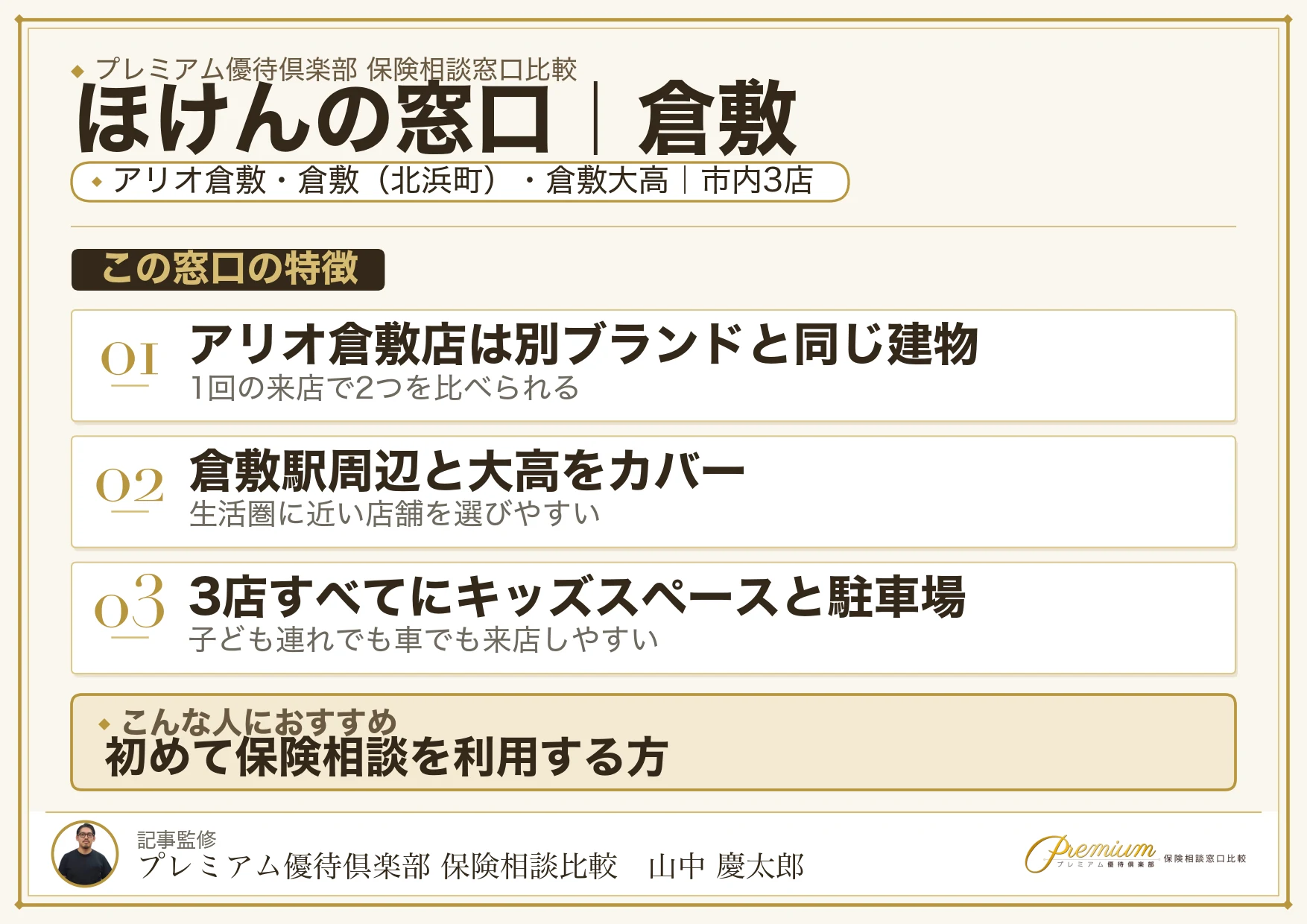 ほけんの窓口｜倉敷の保険相談での特徴まとめ