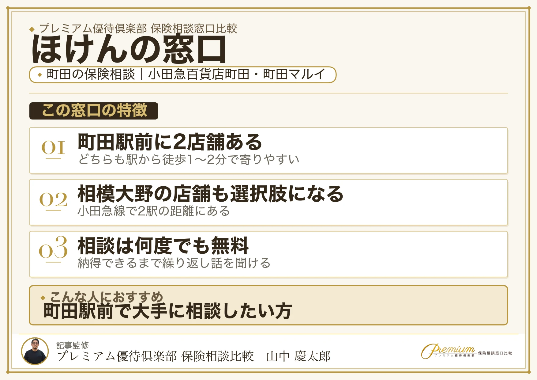 ほけんの窓口｜町田の保険相談での特徴まとめ
