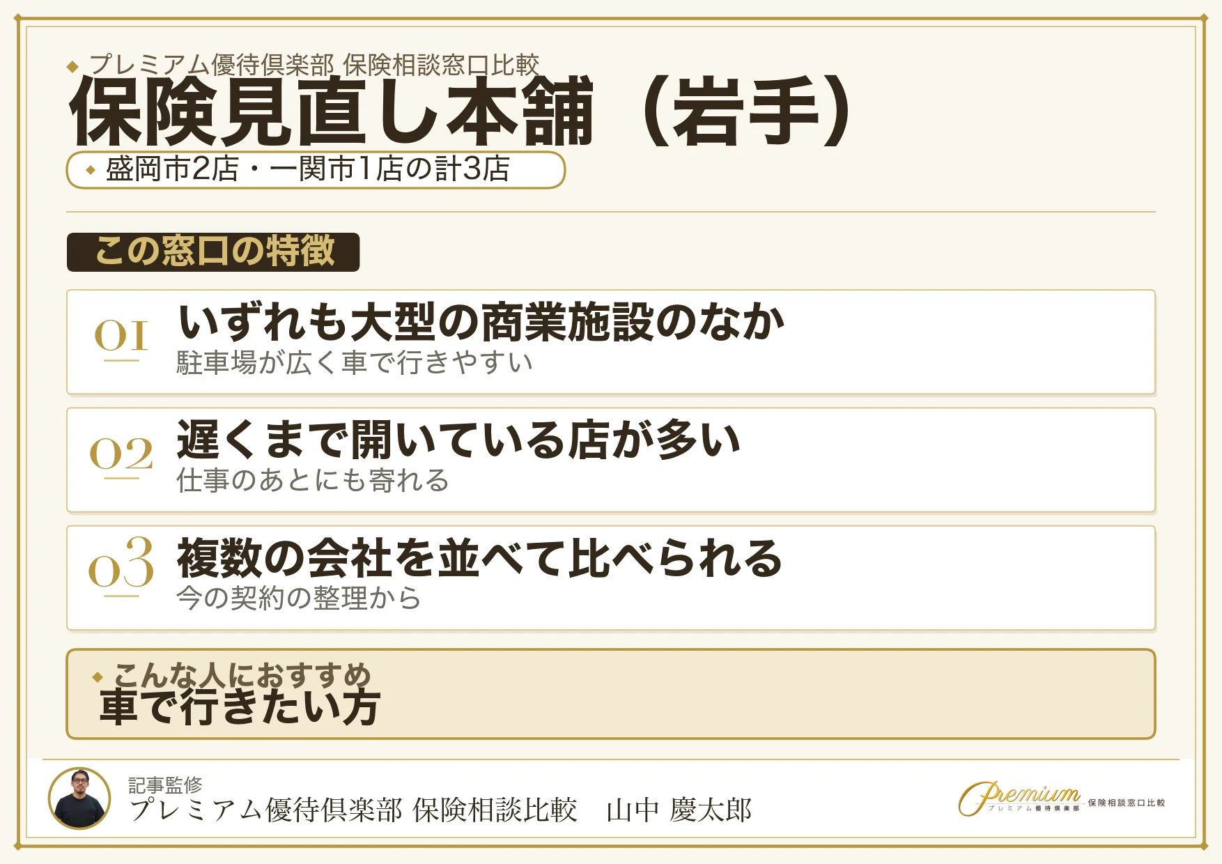 岩手の保険相談窓口 保険見直し本舗の特徴