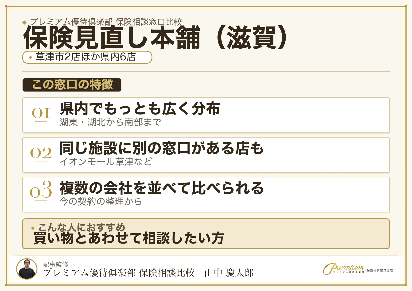 滋賀の保険相談窓口 保険見直し本舗の特徴