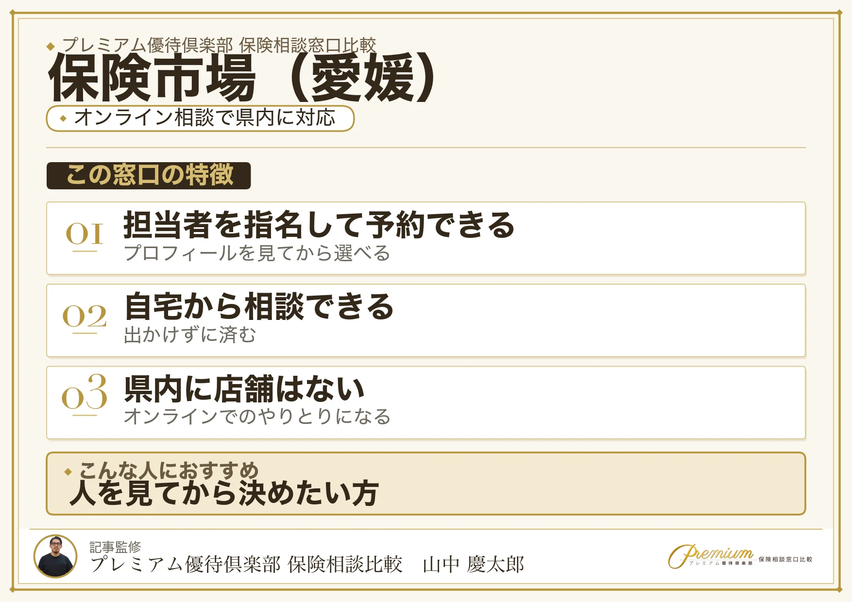 愛媛の保険相談窓口 保険市場の特徴