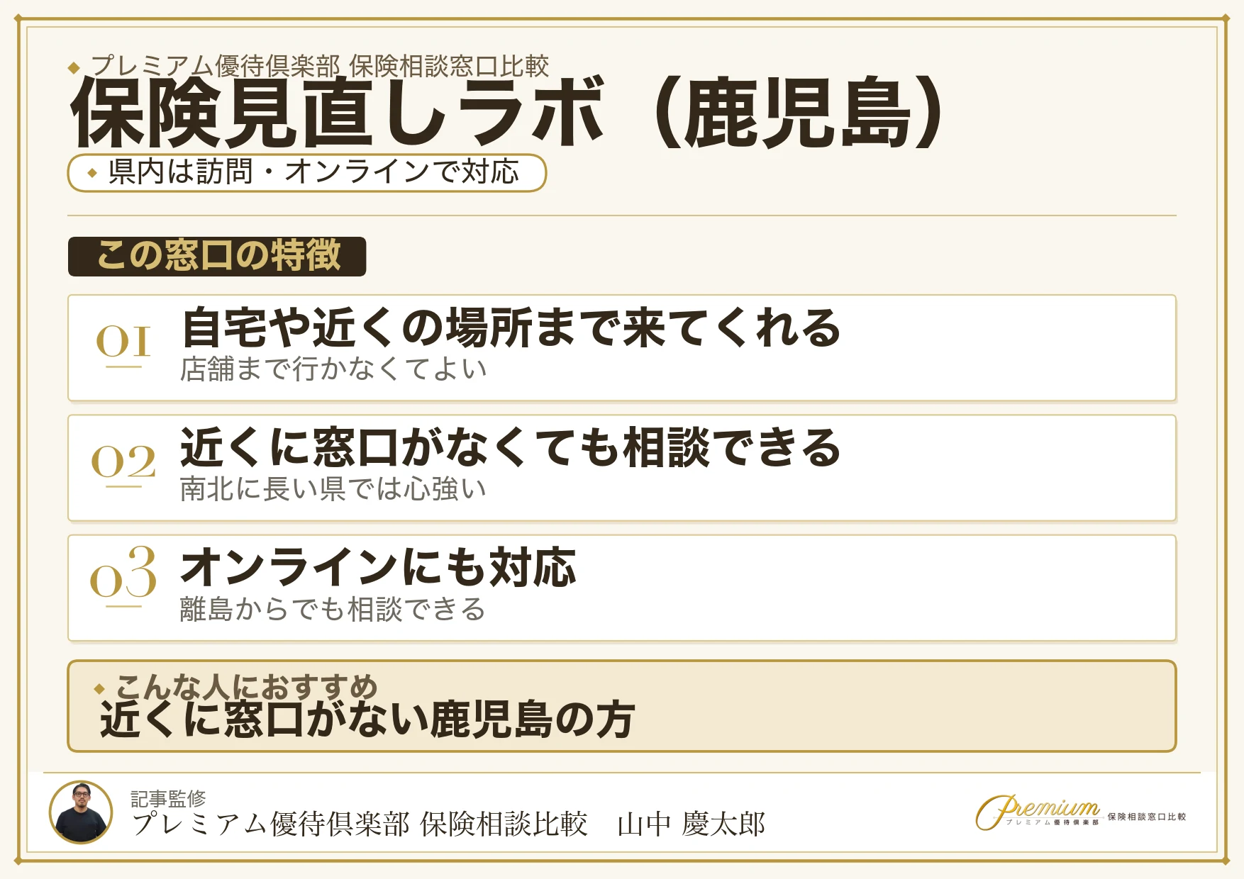 鹿児島の保険相談窓口 保険見直しラボの特徴