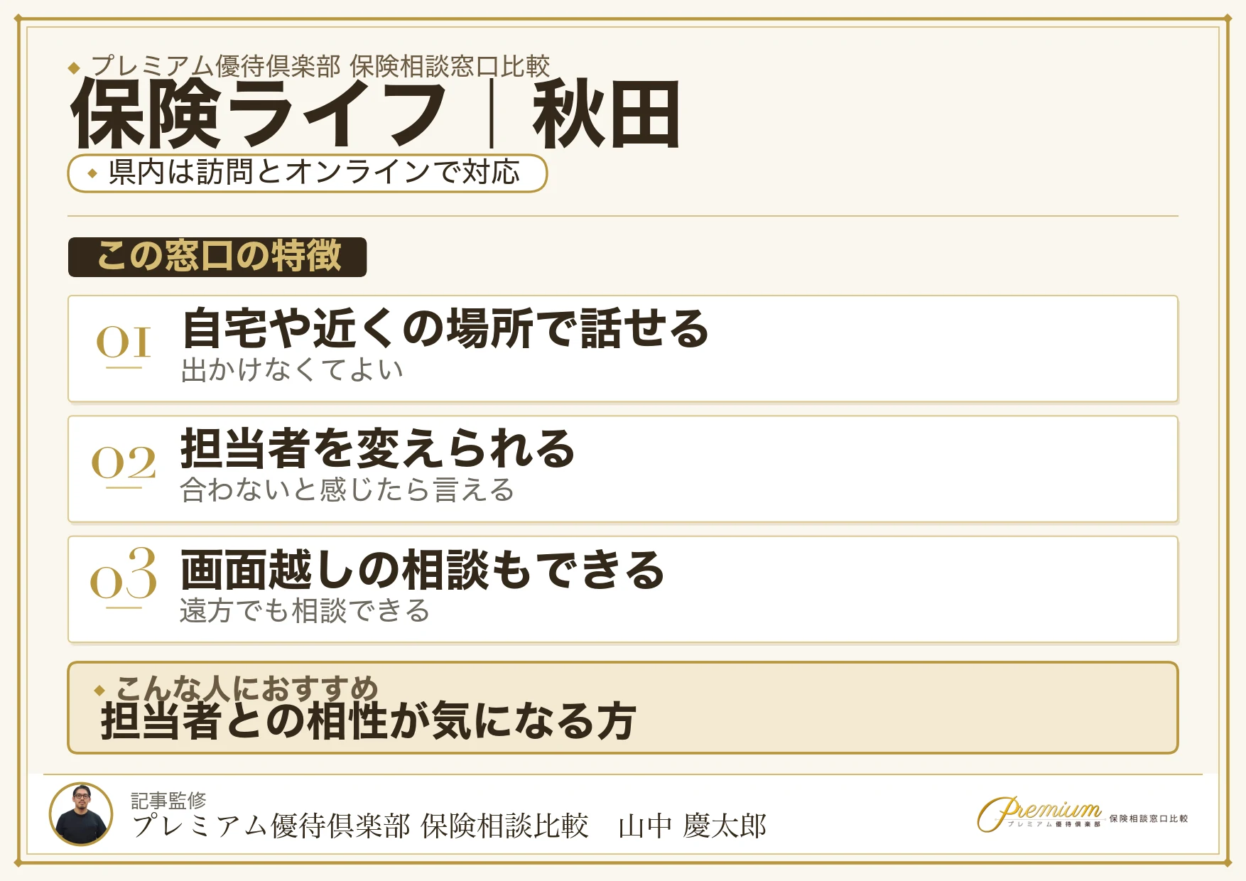 秋田の保険相談窓口 保険ライフの特徴