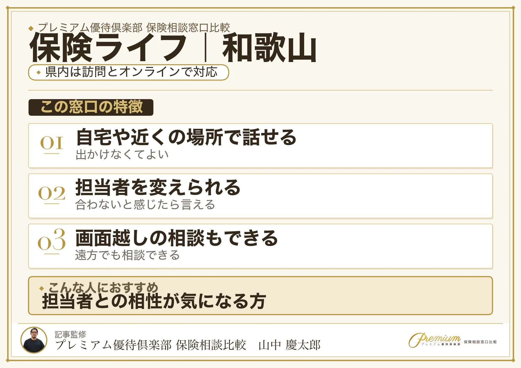和歌山の保険相談窓口 保険ライフの特徴