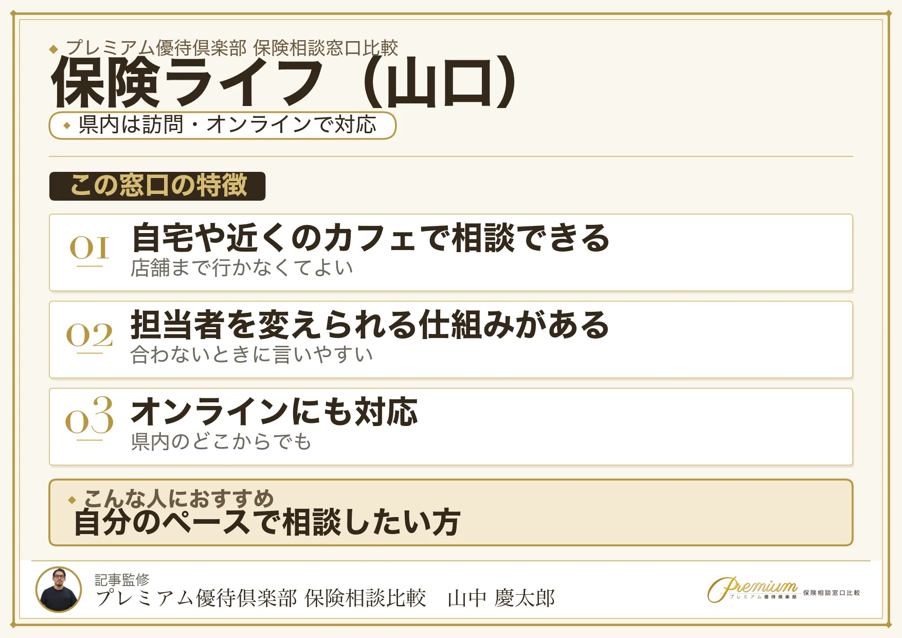 山口の保険相談窓口 保険ライフの特徴