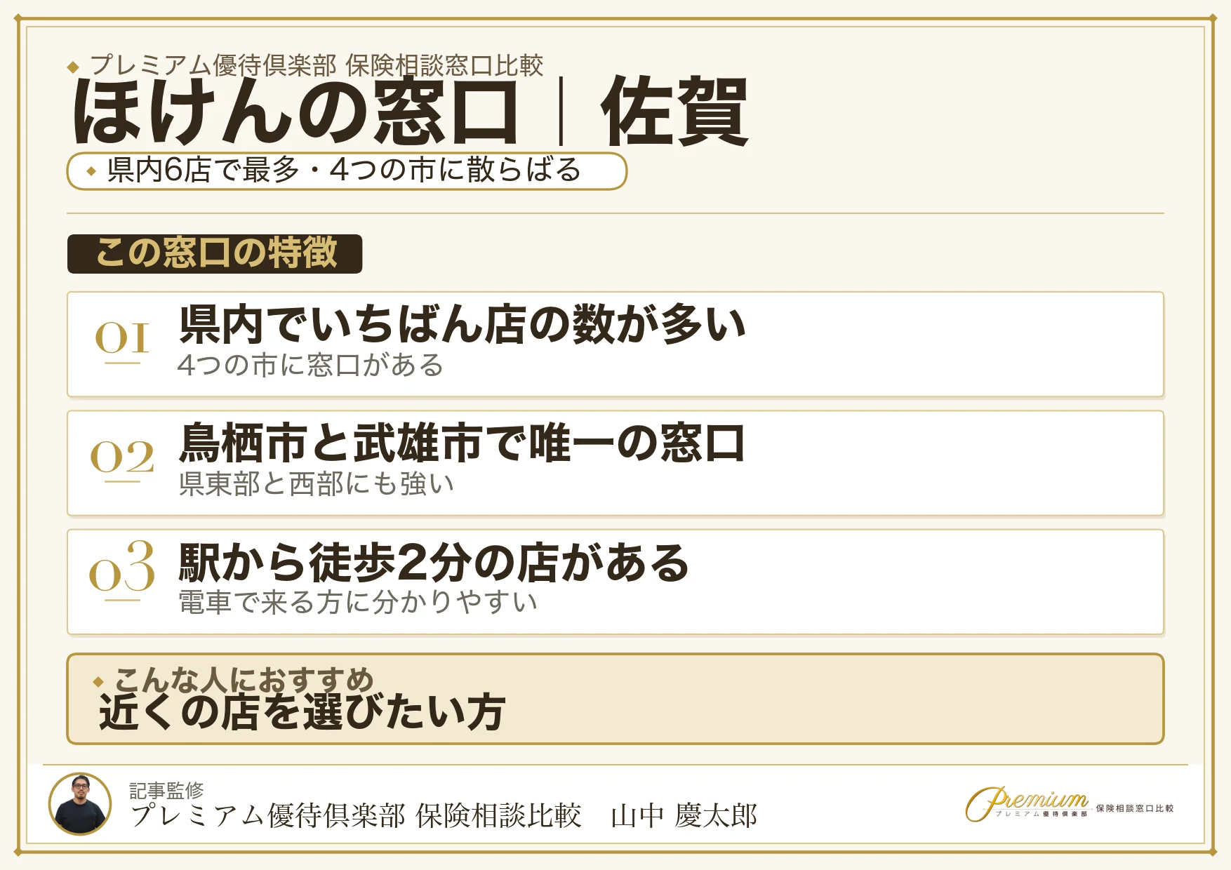 佐賀の保険相談窓口 ほけんの窓口の特徴