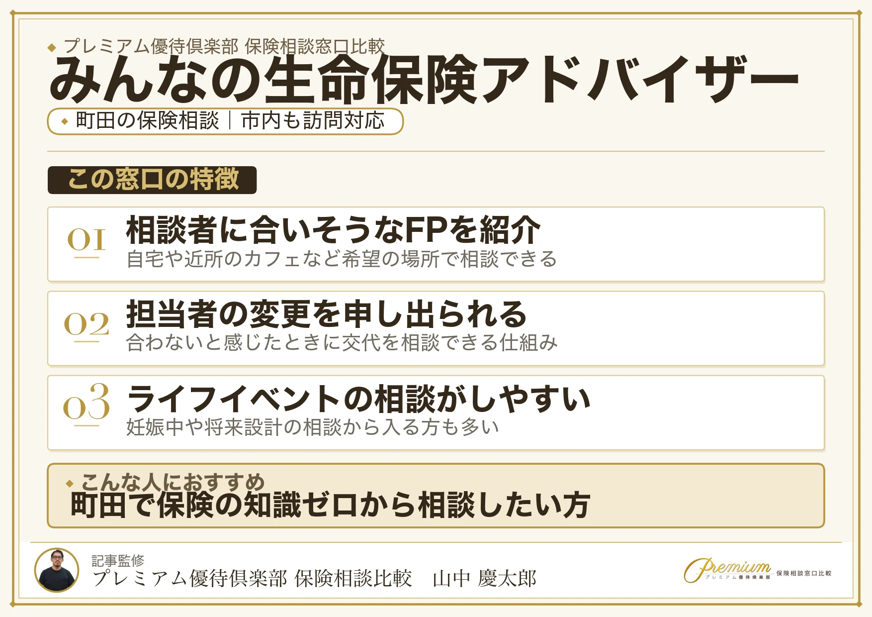 みんなの生命保険アドバイザー｜町田の保険相談での特徴まとめ