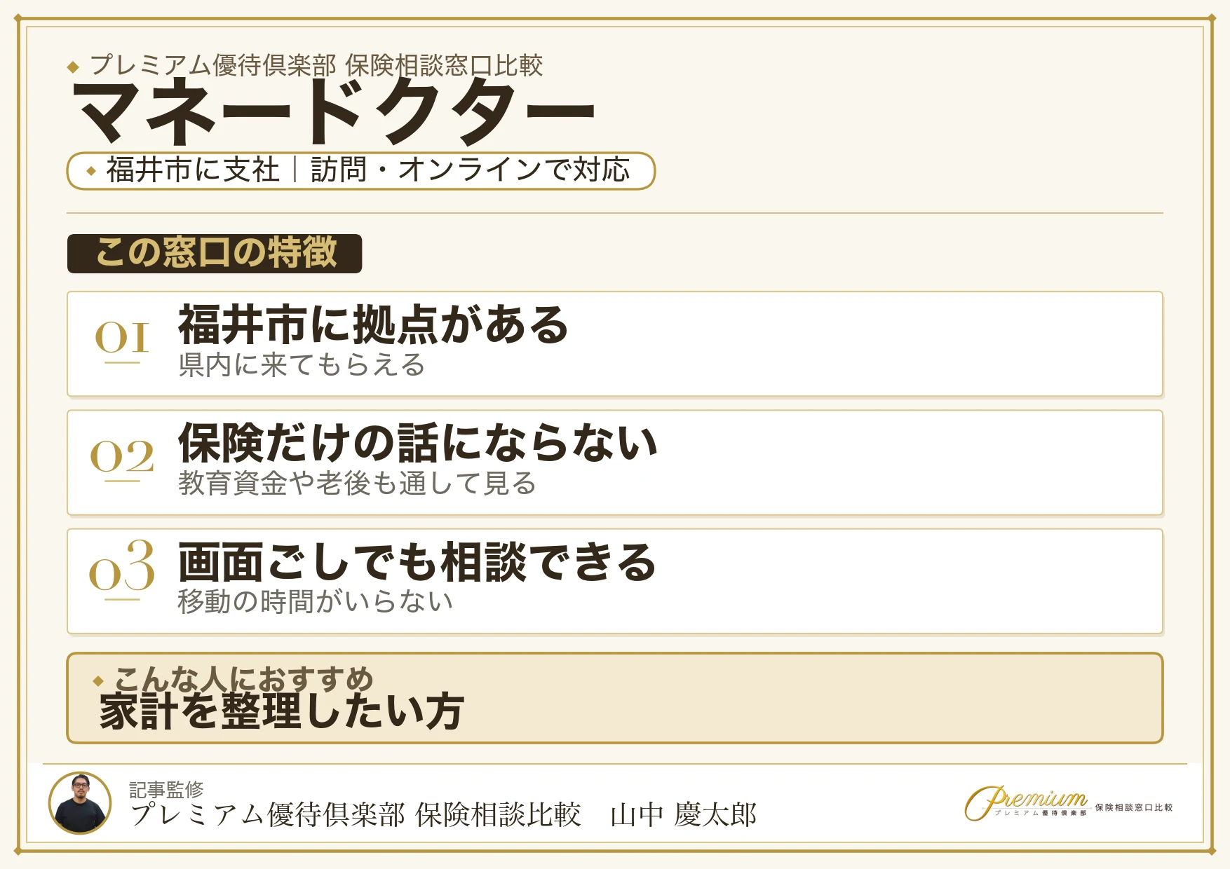 福井市に支社があるマネードクターの特徴