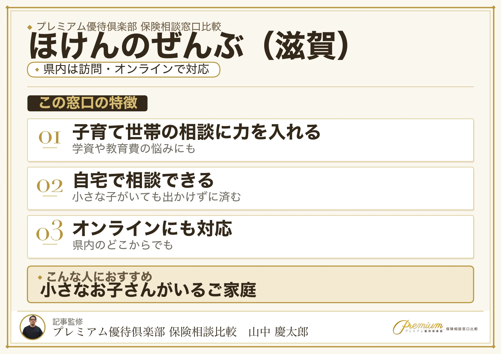 滋賀の保険相談窓口 ほけんのぜんぶの特徴
