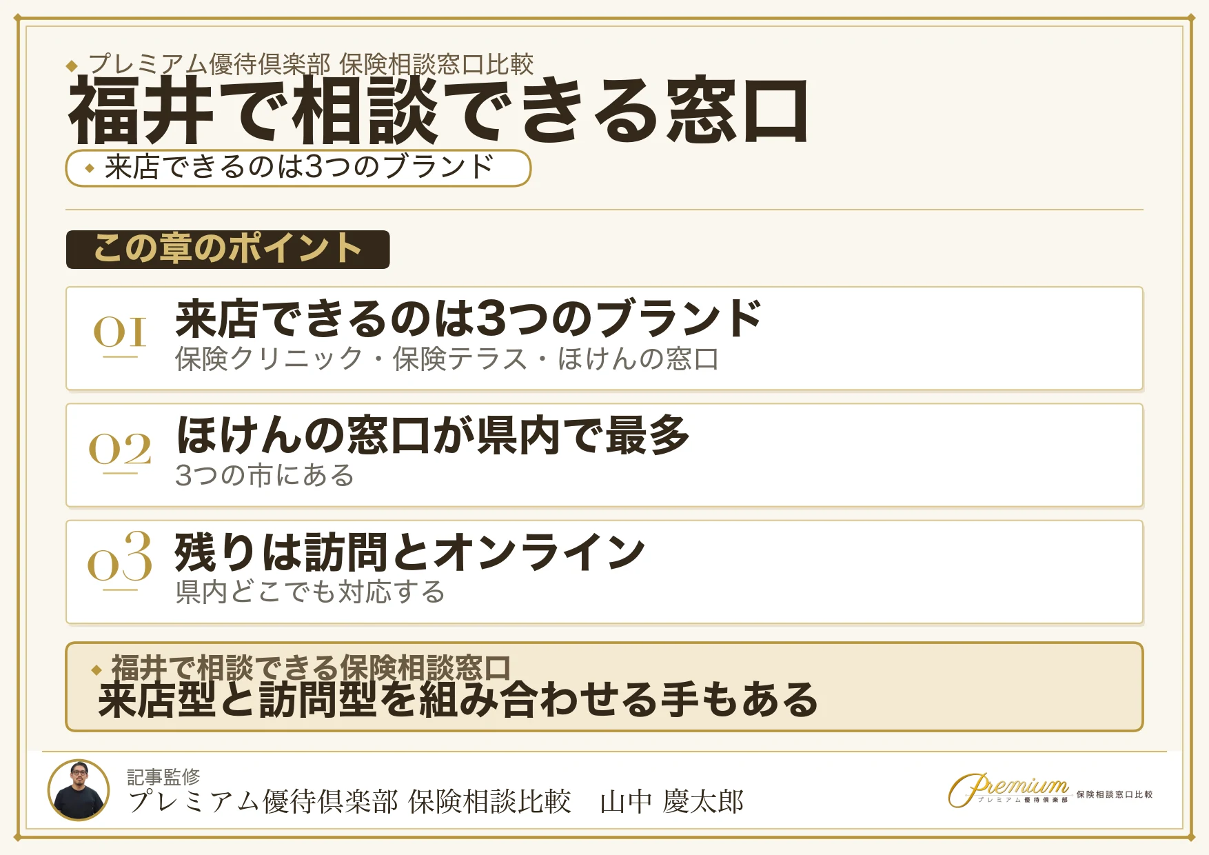 福井で相談できる保険相談窓口10ブランドの比較表