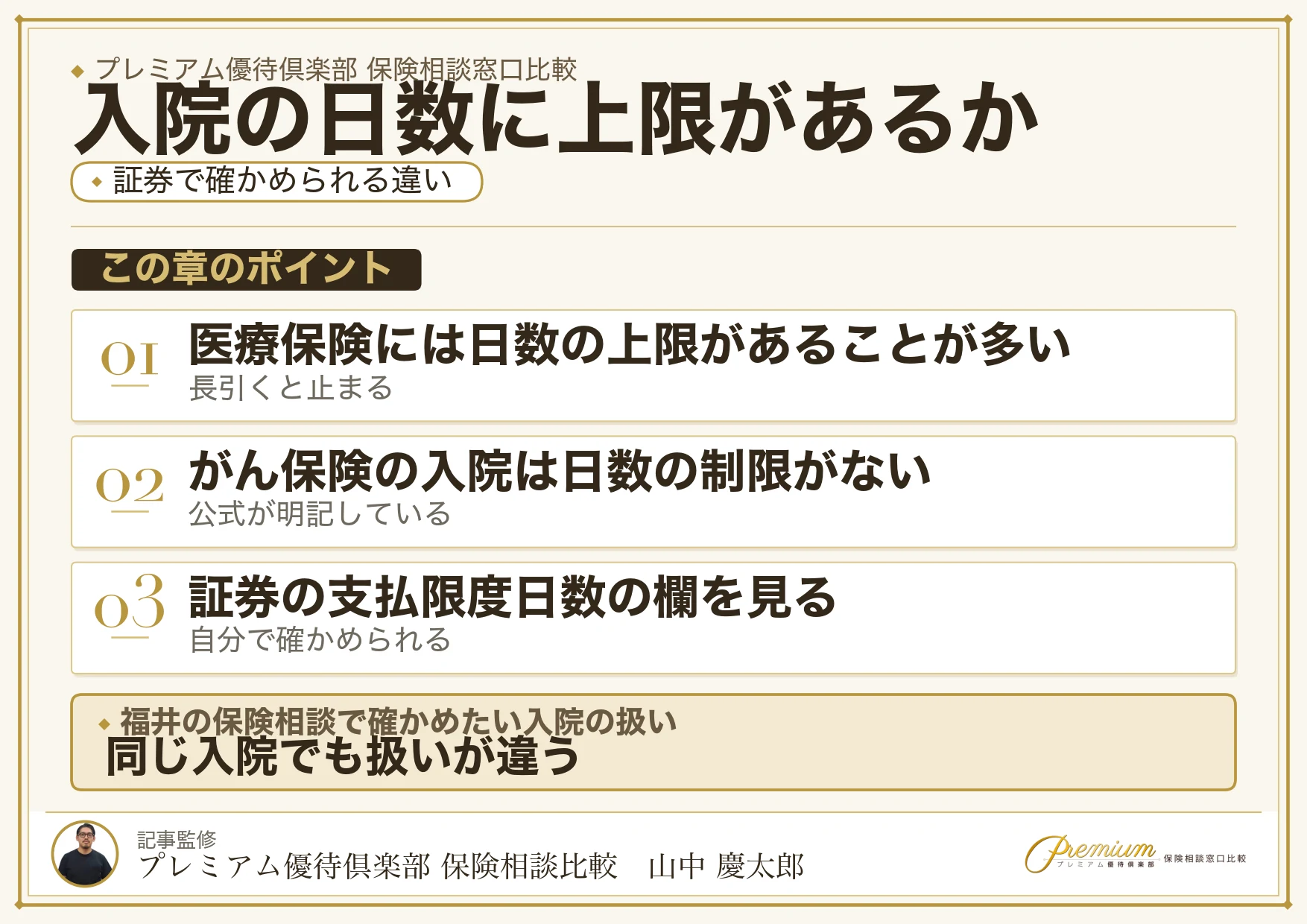 医療保険の入院日数の上限とがん保険の支払日数無制限の違い