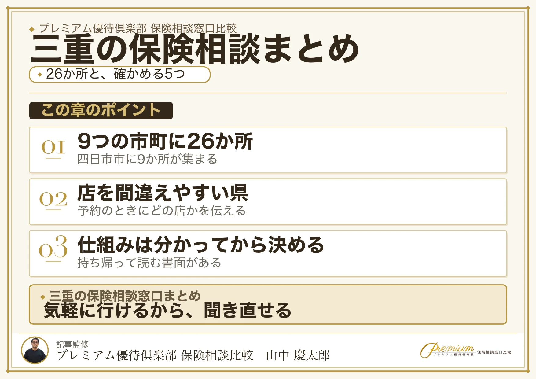 三重の保険相談窓口選びのまとめ