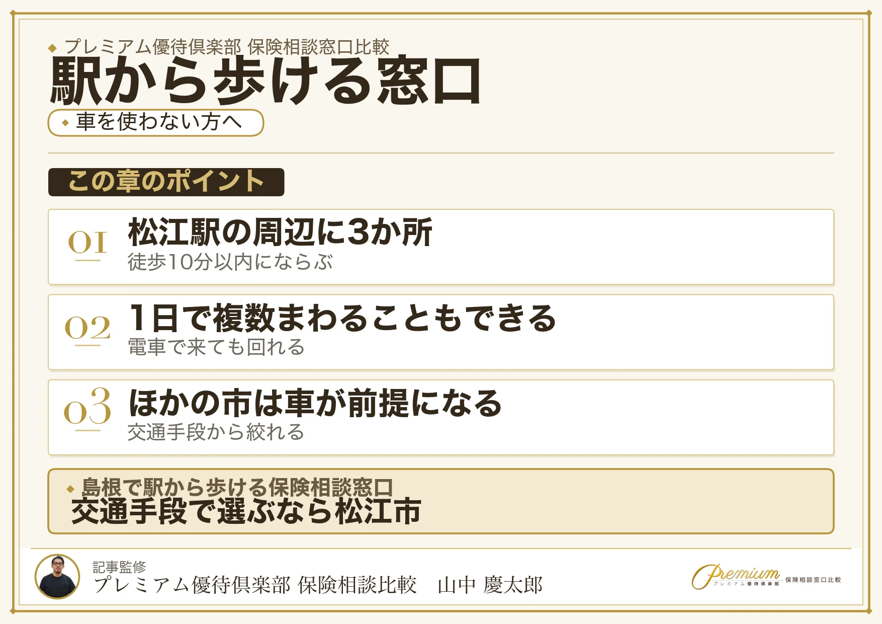 島根で駅から歩いて行ける保険相談窓口