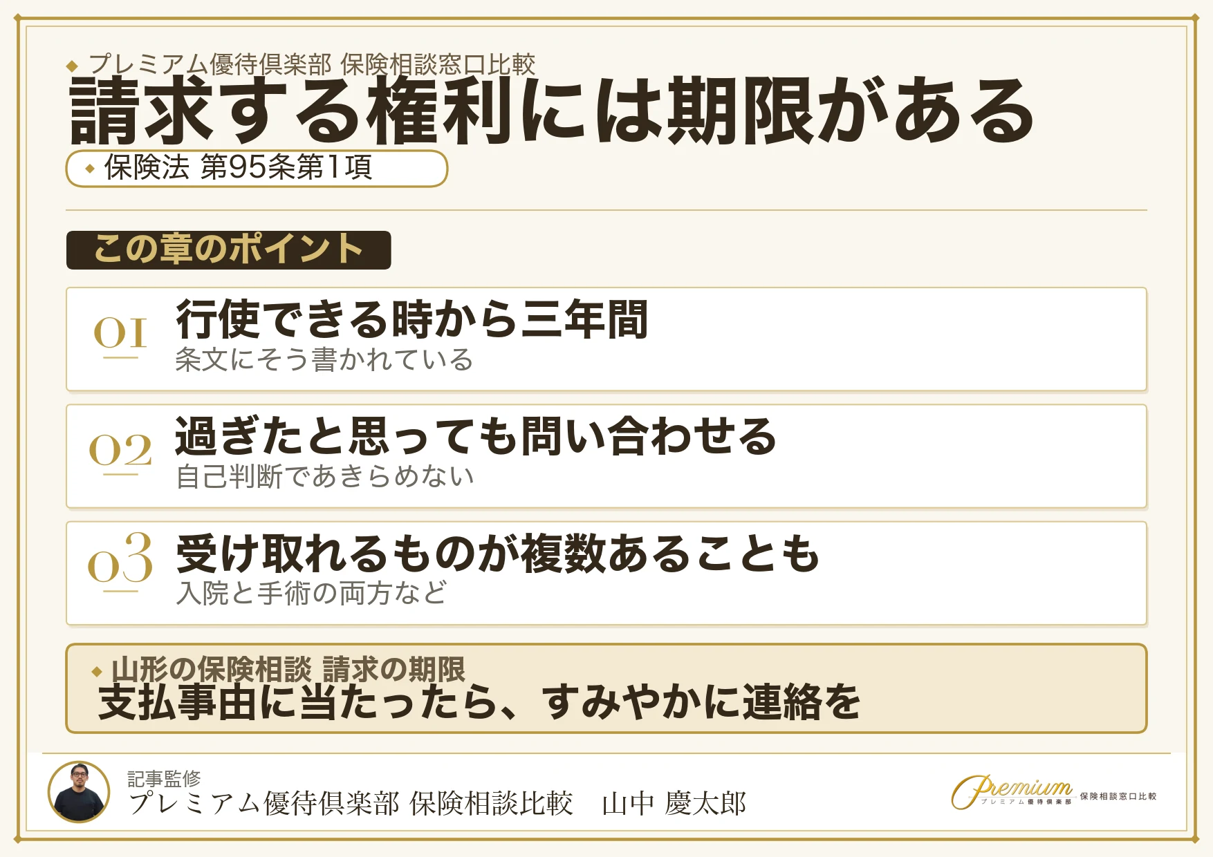 保険給付を請求する権利の消滅時効を示した図