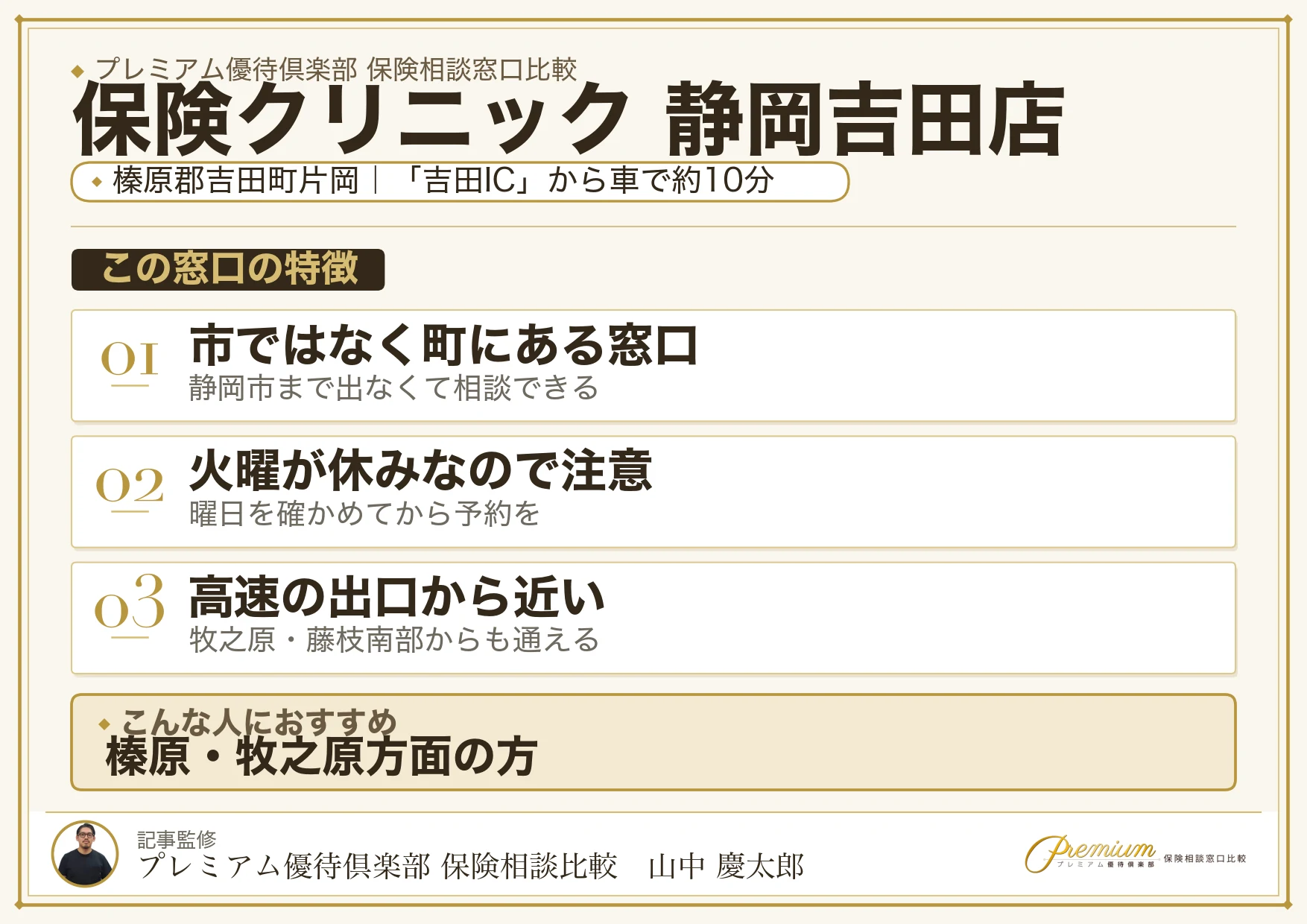 保険クリニック 静岡吉田店の特徴まとめ