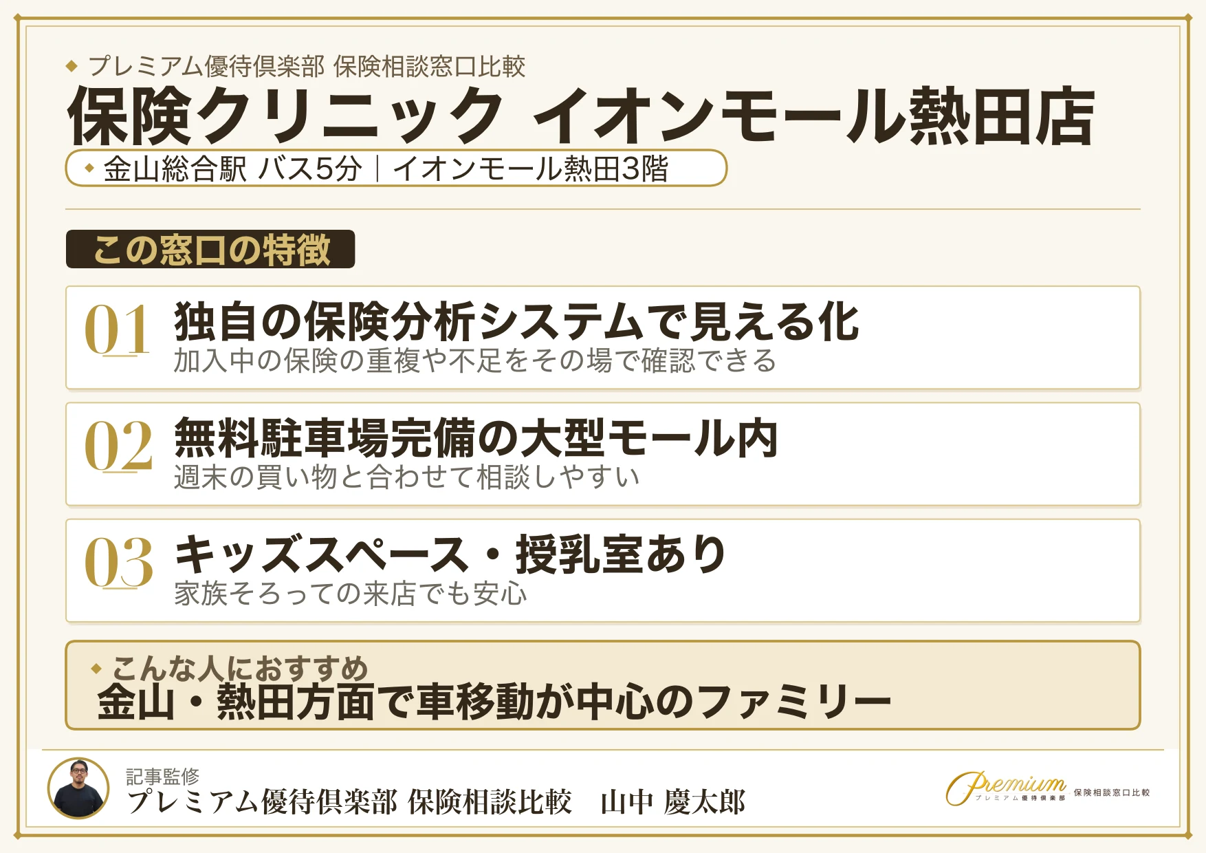 保険クリニック イオンモール熱田店の特徴まとめ
