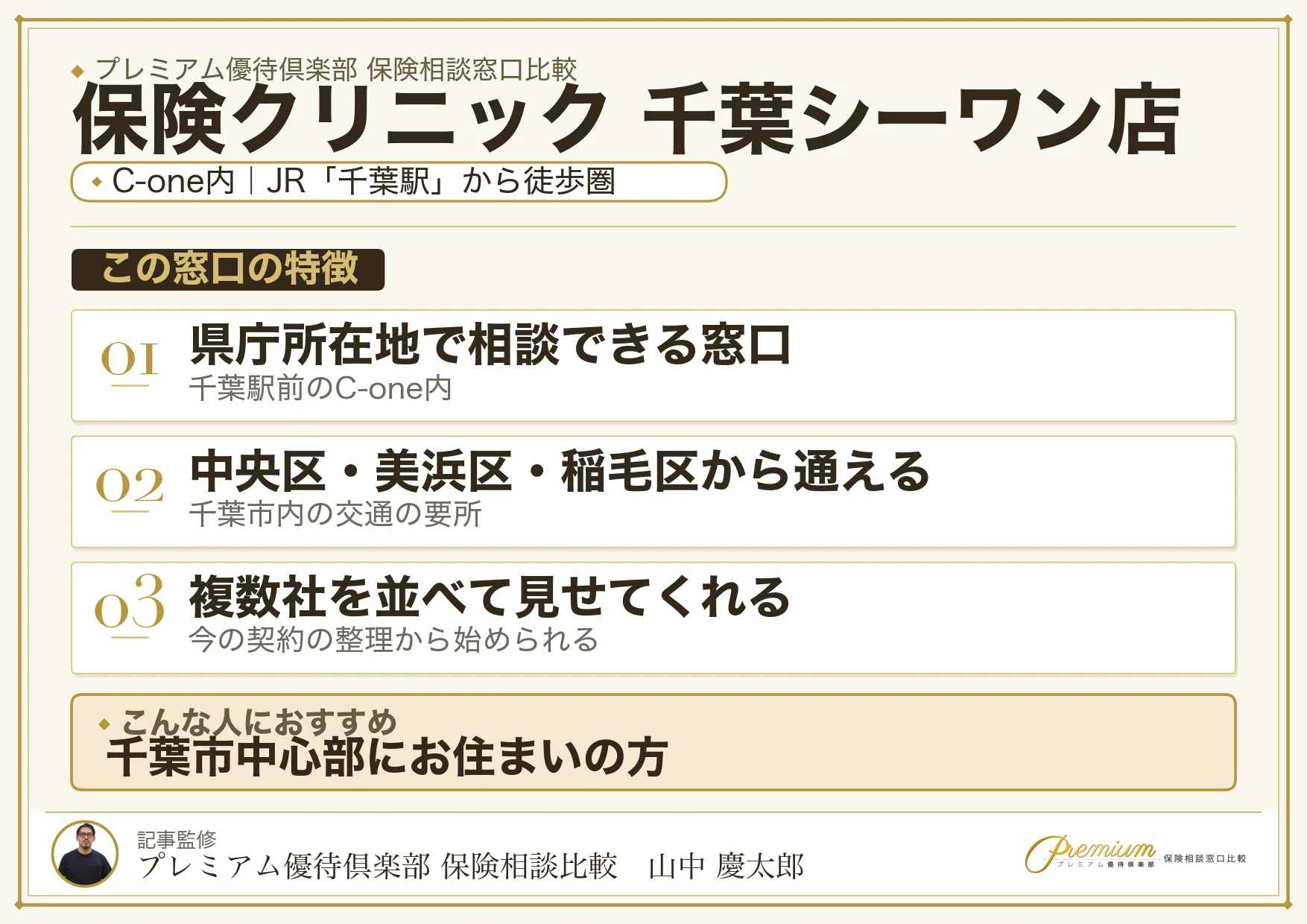 保険クリニック 千葉シーワン店の特徴まとめ