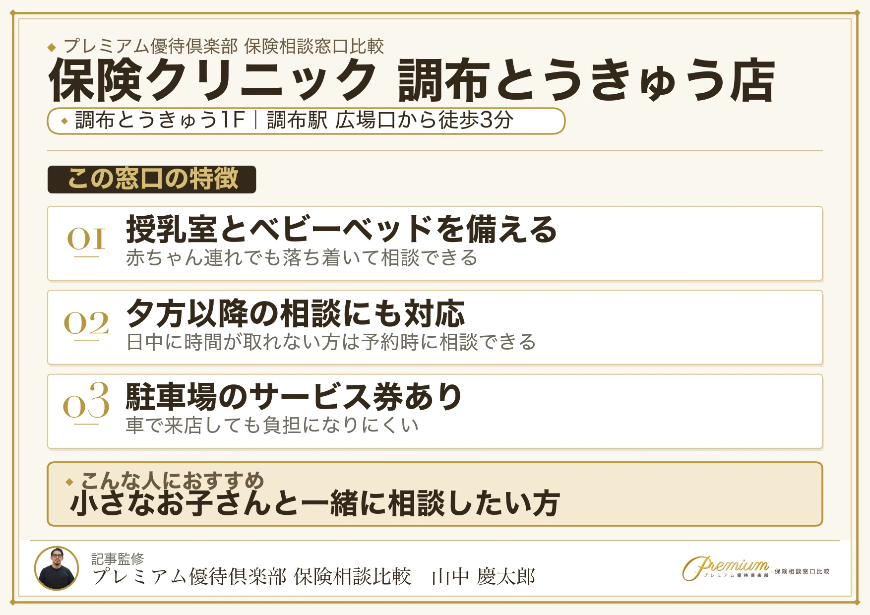 保険クリニック 調布とうきゅう店の特徴まとめ