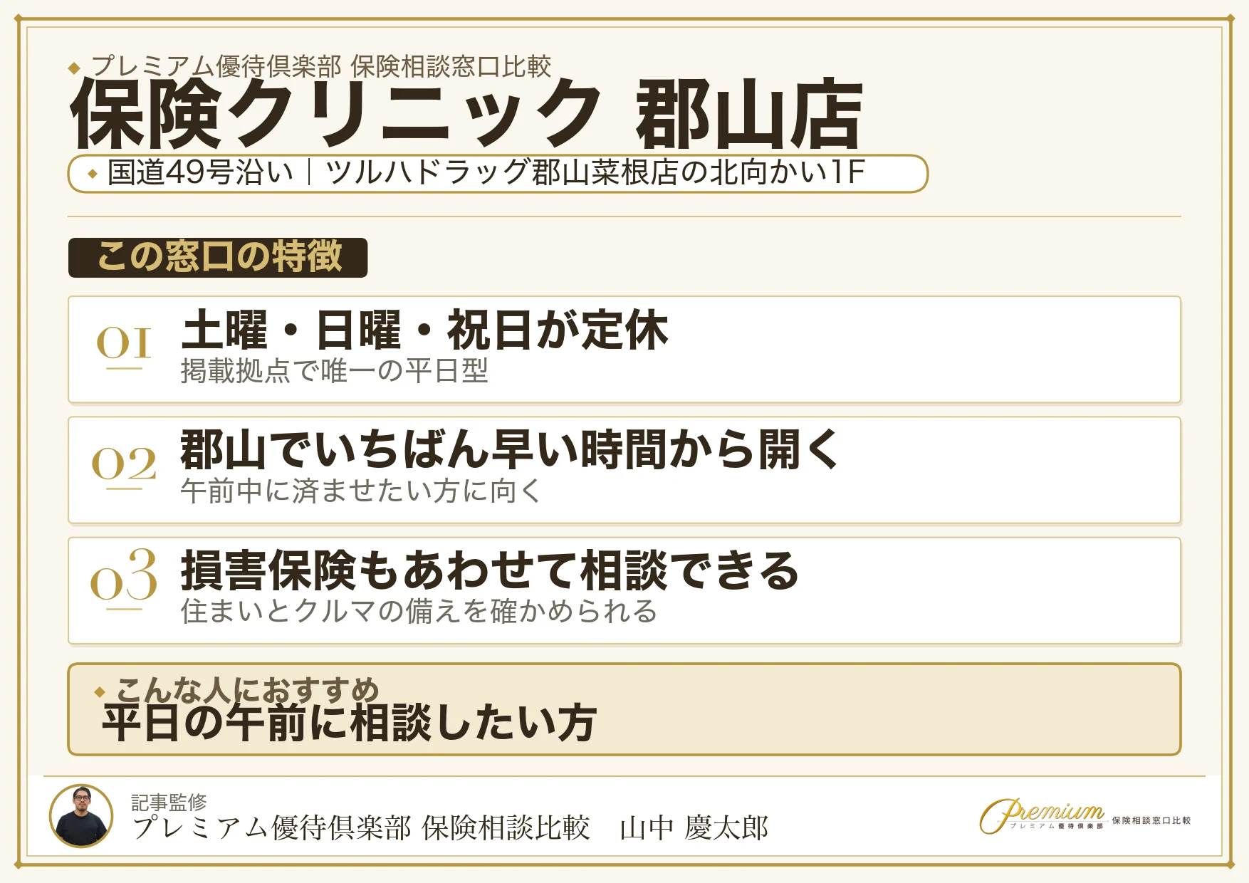 保険クリニック 郡山店の店舗紹介