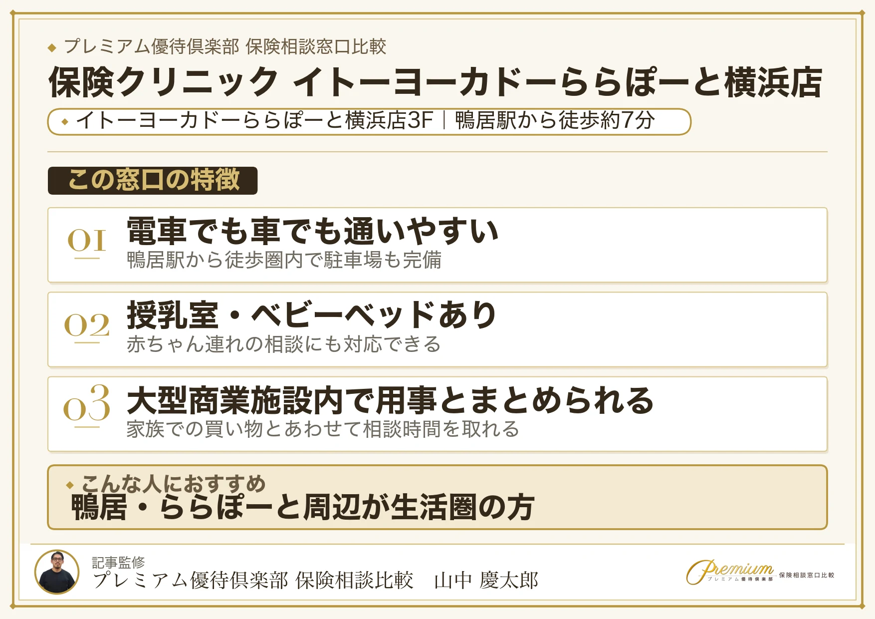 保険クリニック イトーヨーカドーららぽーと横浜店の特徴まとめ