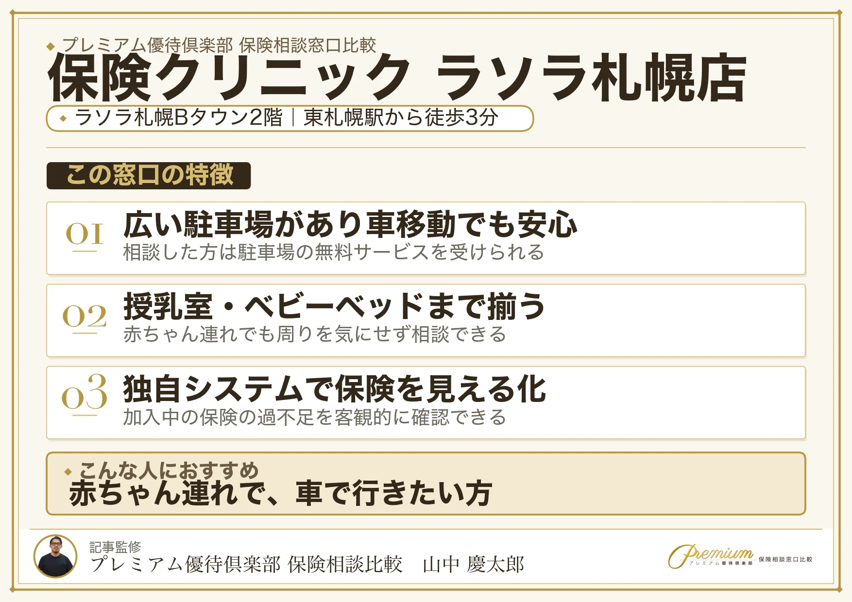 保険クリニック ラソラ札幌店の特徴まとめ
