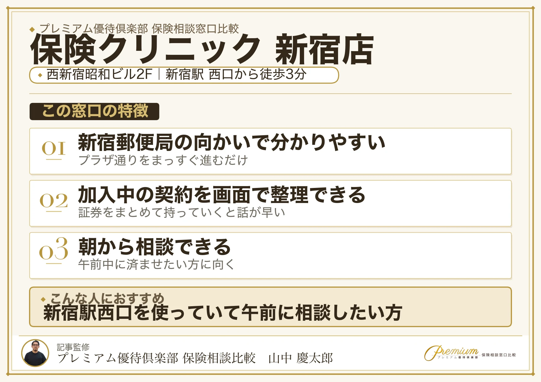 保険クリニック 新宿店の店舗紹介