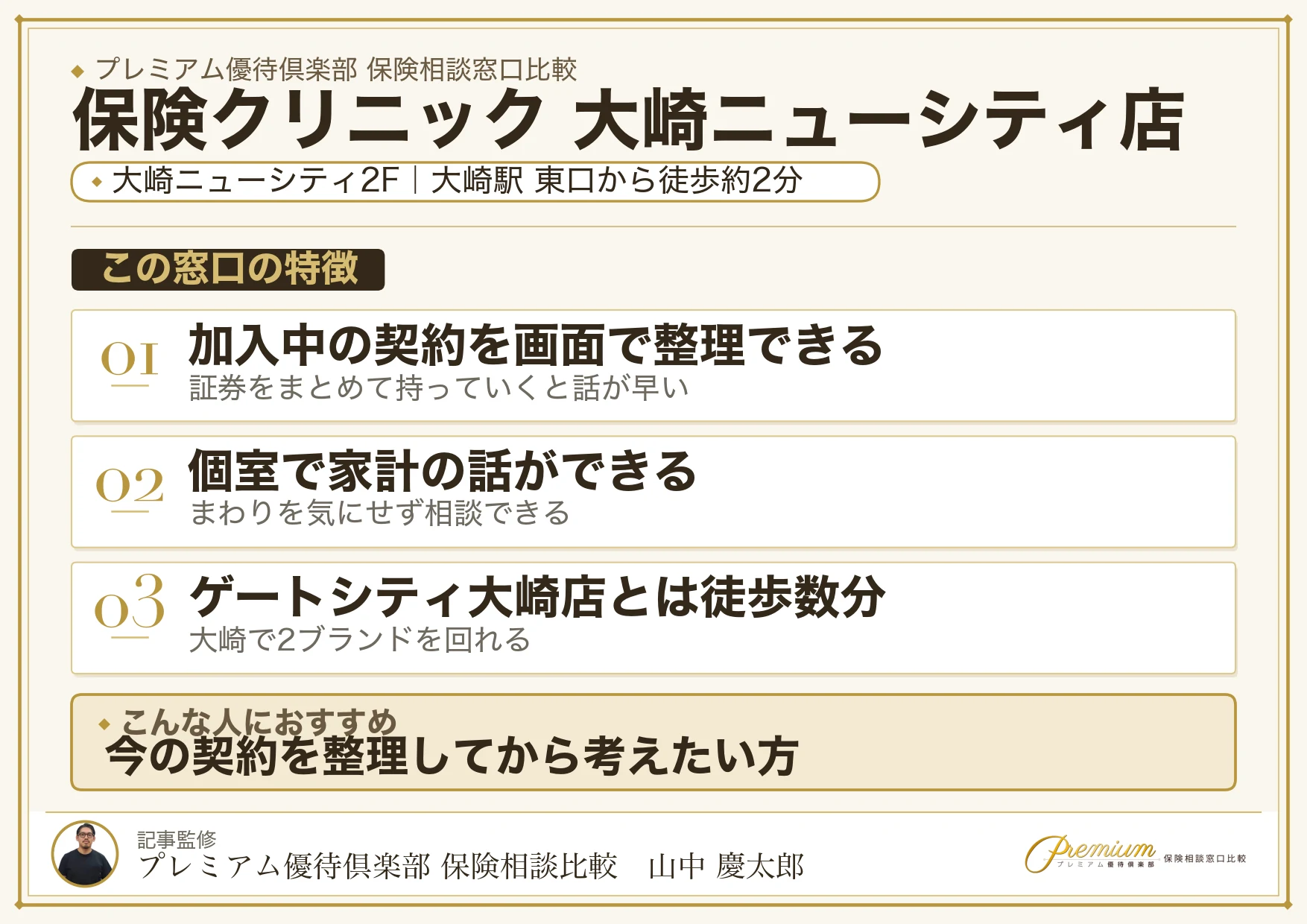 保険クリニック 大崎ニューシティ店の店舗紹介