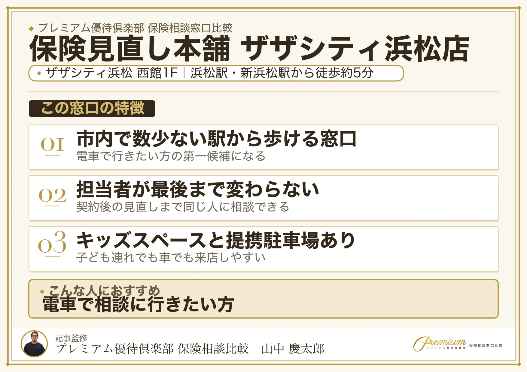 保険見直し本舗 ザザシティ浜松店の特徴まとめ