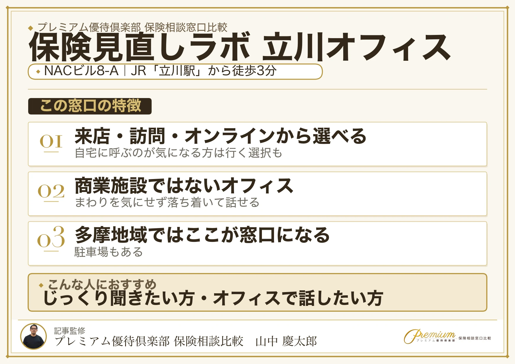 保険見直しラボ 立川オフィスの拠点紹介