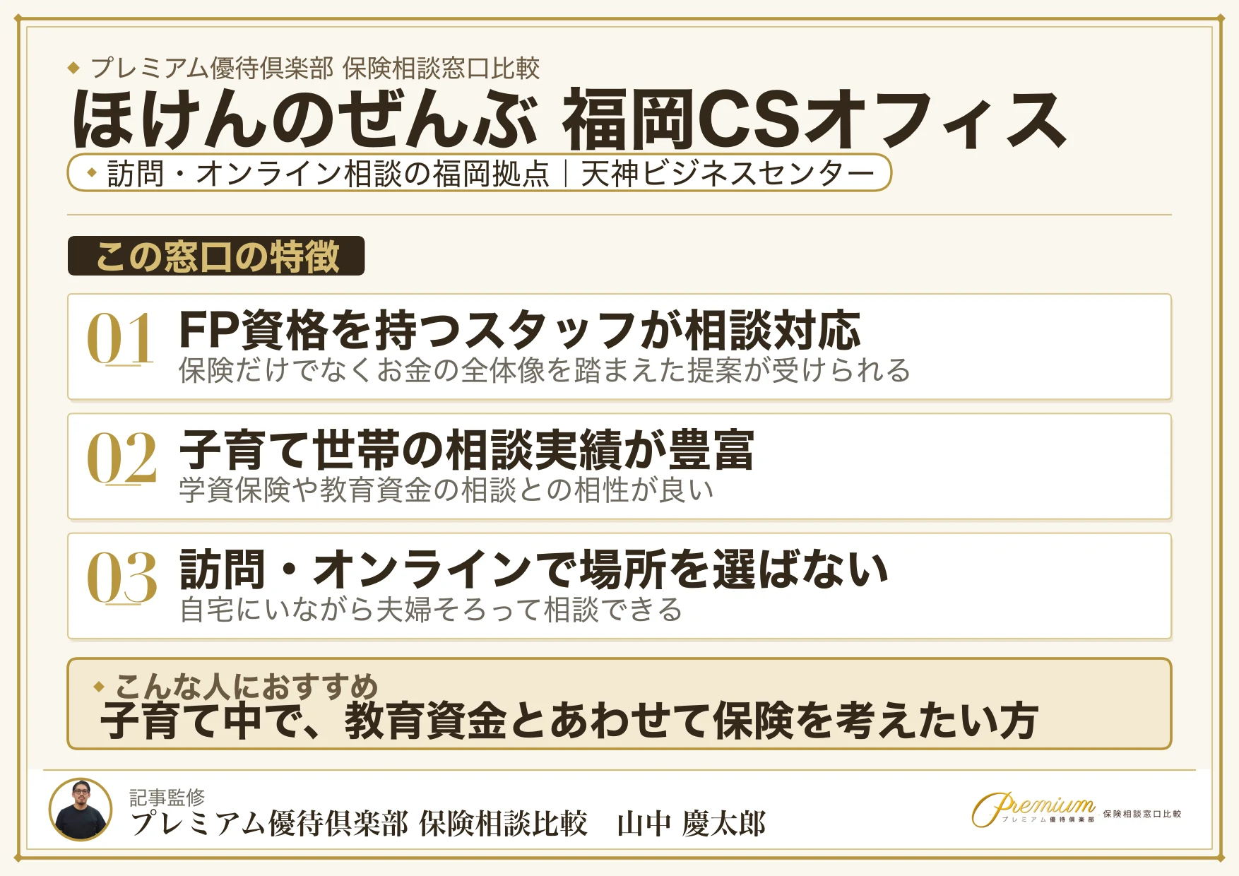 ほけんのぜんぶ 福岡支社の特徴まとめ