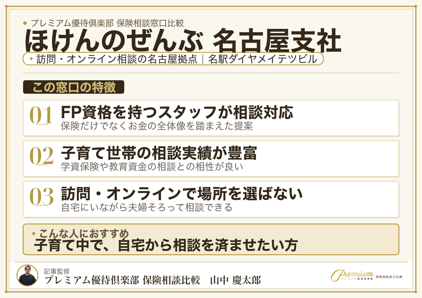 ほけんのぜんぶ 名古屋支社の特徴まとめ