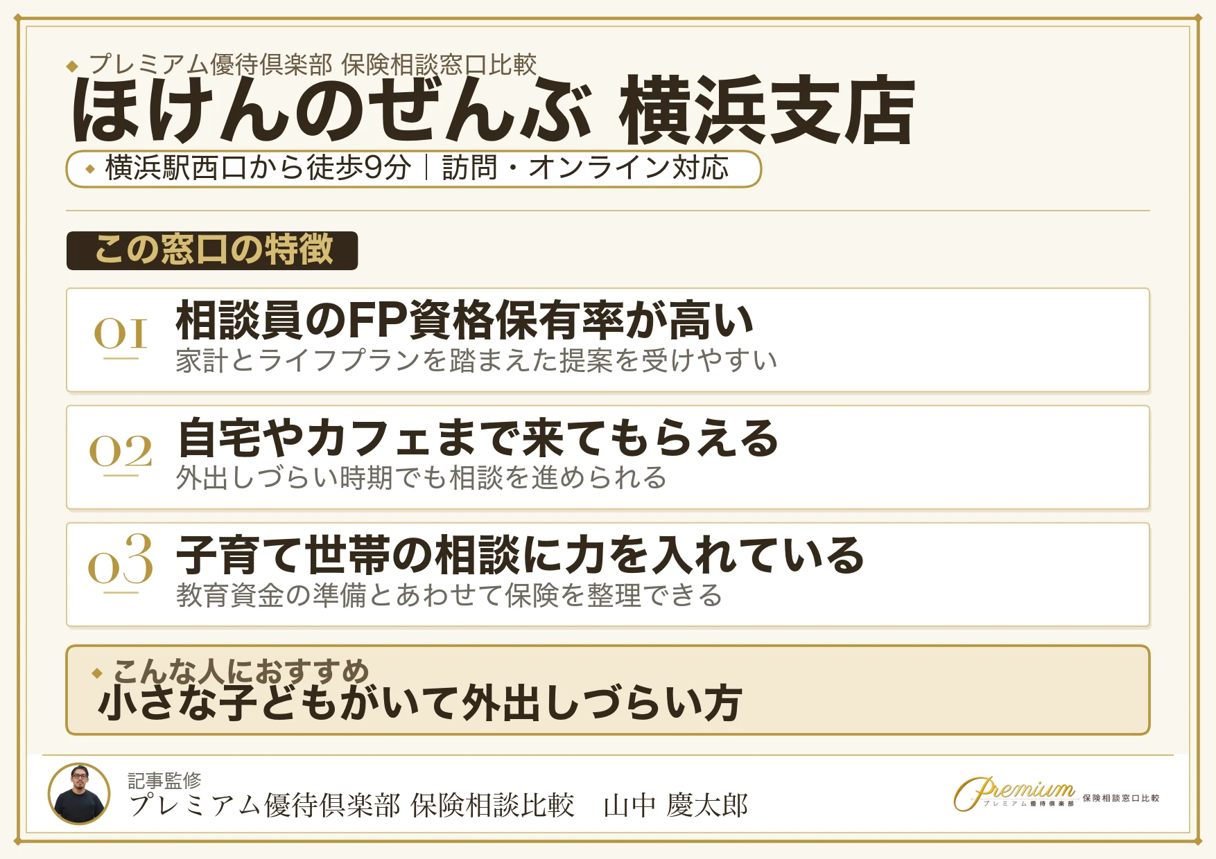 ほけんのぜんぶ 横浜支店の特徴まとめ