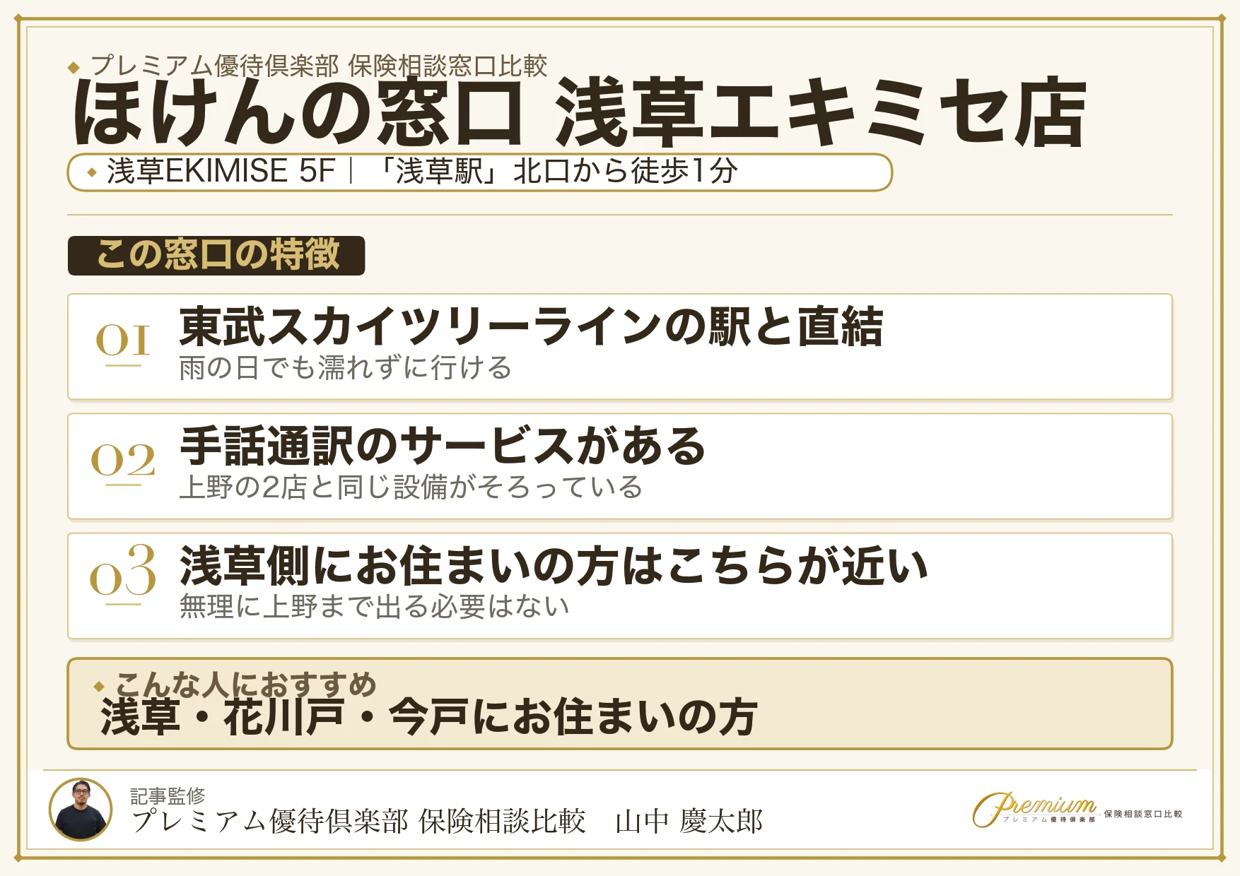 ほけんの窓口 浅草エキミセ店の店舗紹介