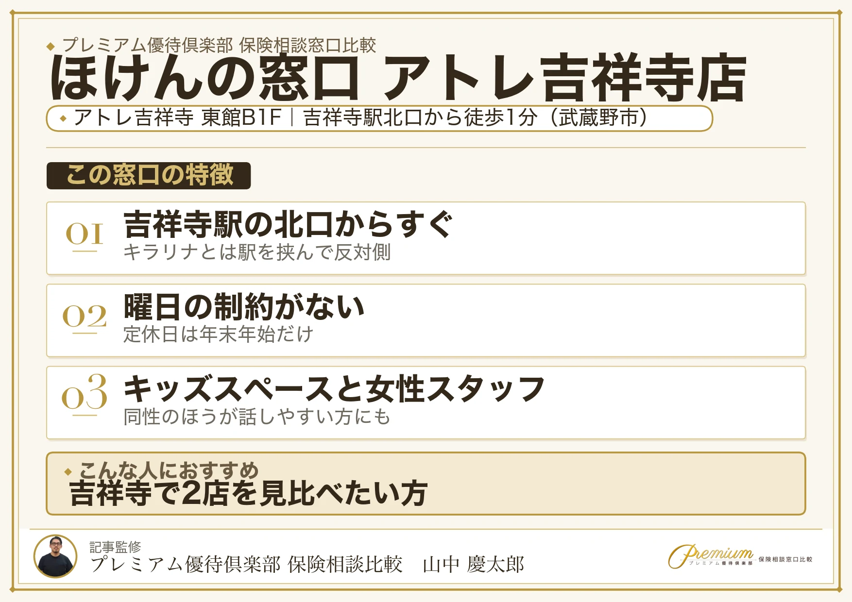 ほけんの窓口 アトレ吉祥寺店の店舗紹介