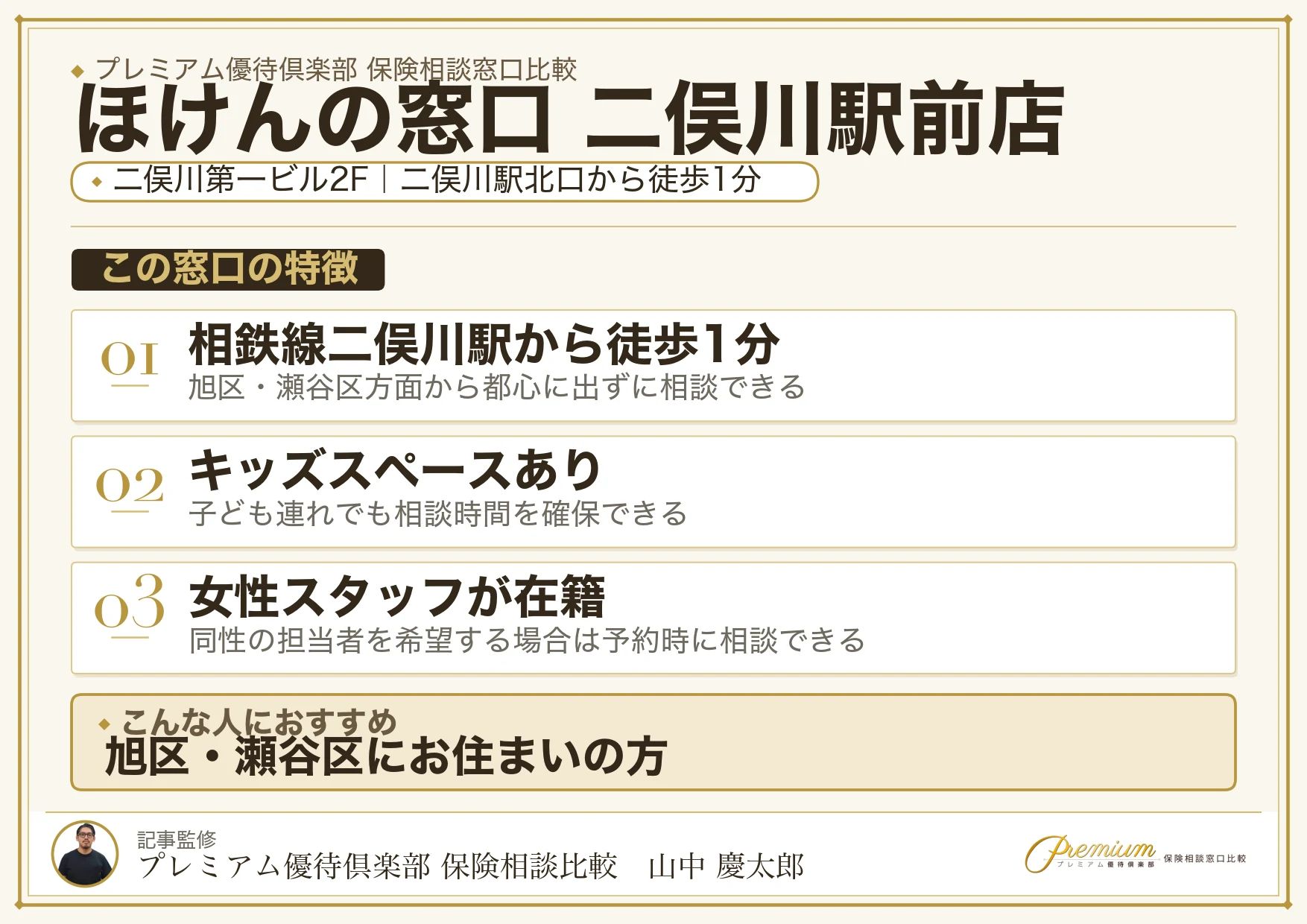 ほけんの窓口 二俣川駅前店の特徴まとめ