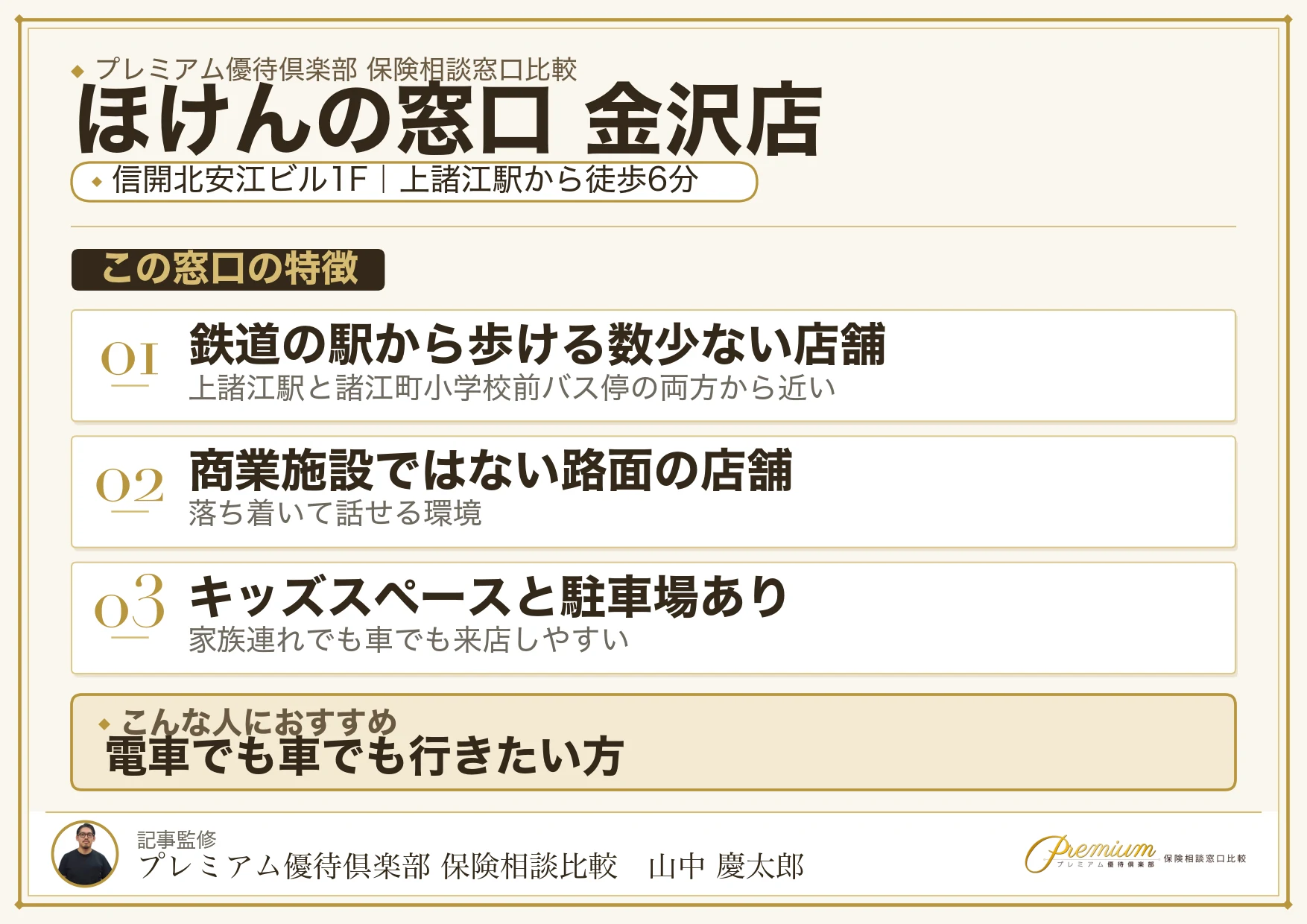 ほけんの窓口 金沢店の特徴まとめ