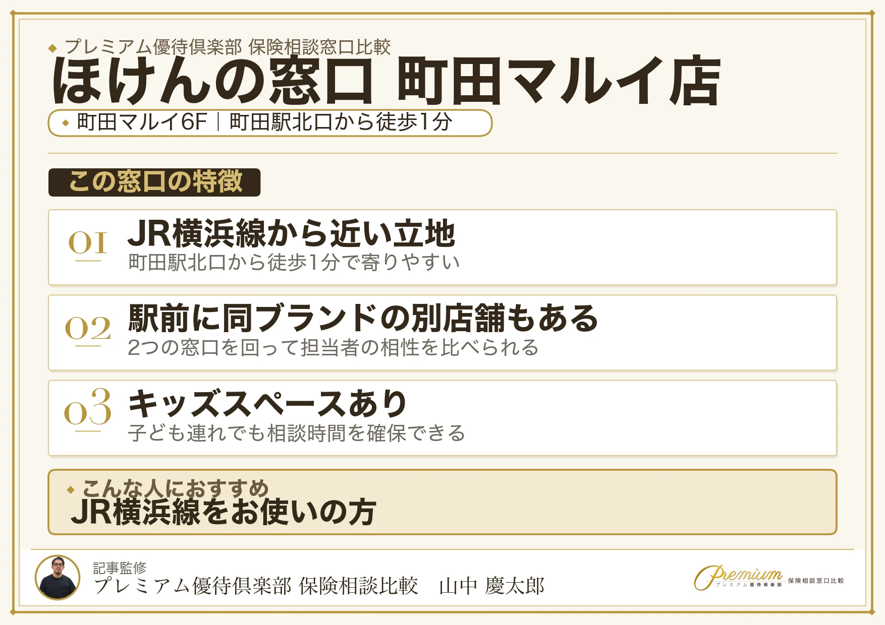 ほけんの窓口 町田マルイ店の特徴まとめ