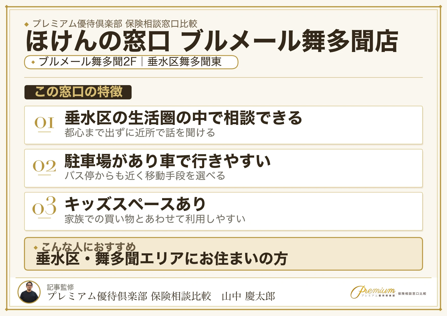 ほけんの窓口 ブルメール舞多聞店の特徴まとめ