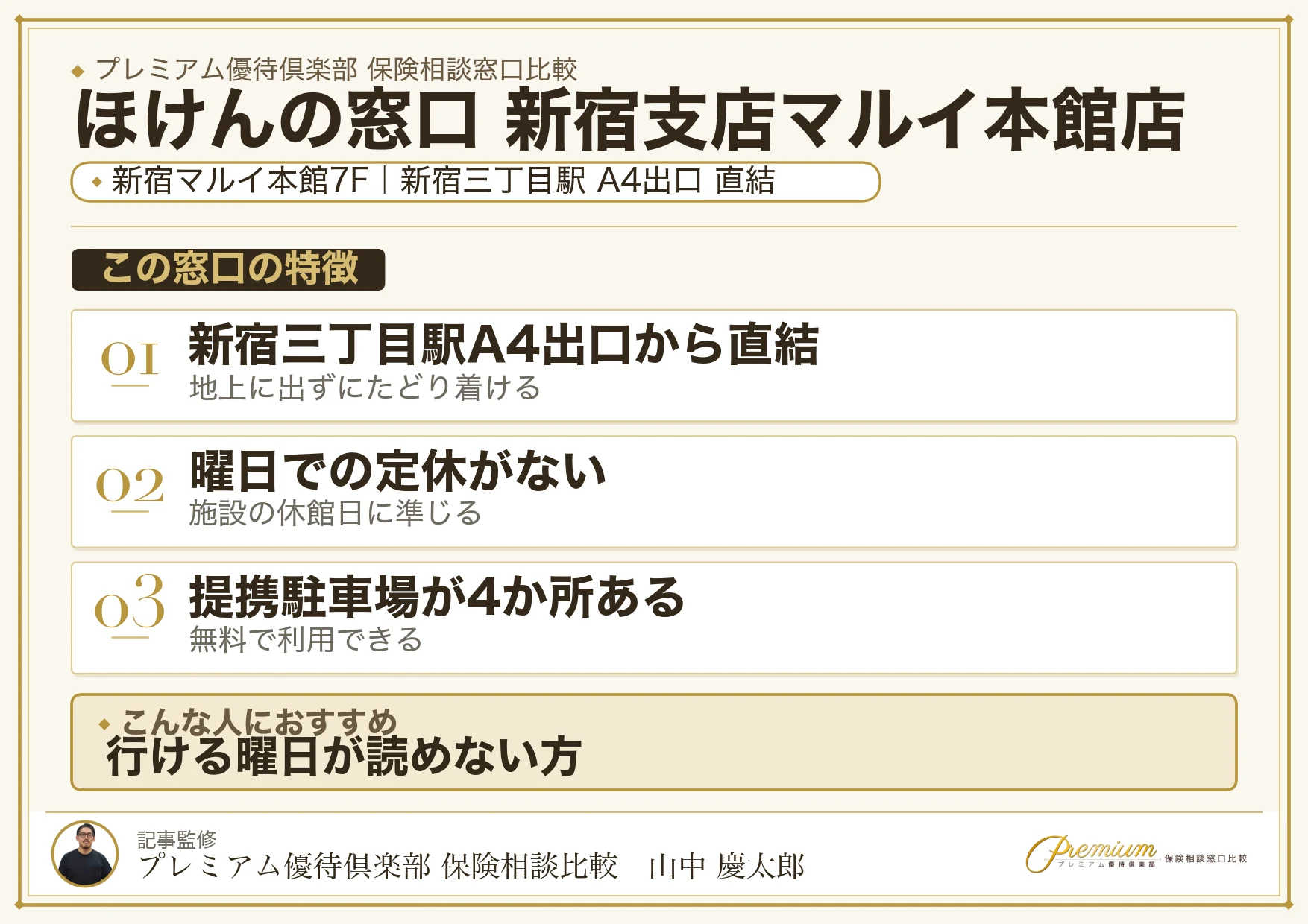 ほけんの窓口 新宿支店マルイ本館店の店舗紹介