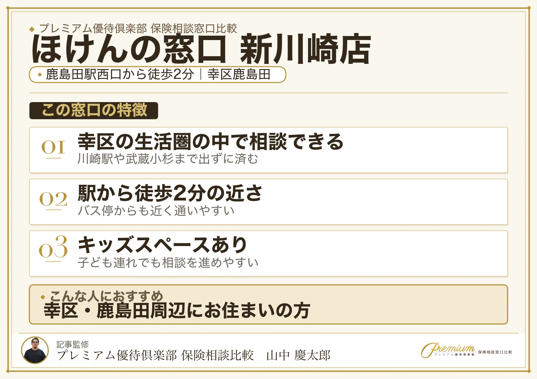 ほけんの窓口 新川崎店の特徴まとめ