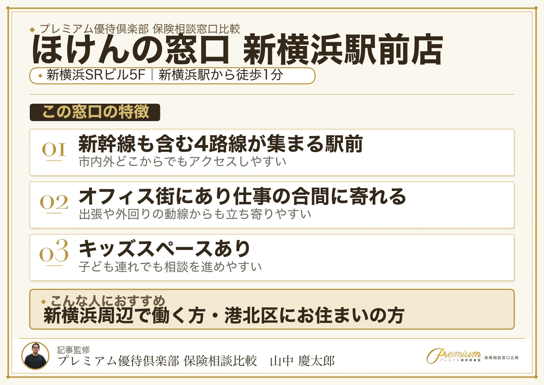ほけんの窓口 新横浜駅前店の特徴まとめ