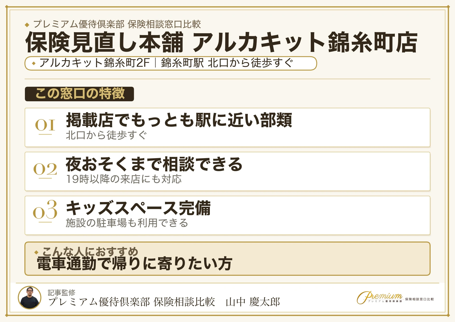 保険見直し本舗 アルカキット錦糸町店の店舗紹介