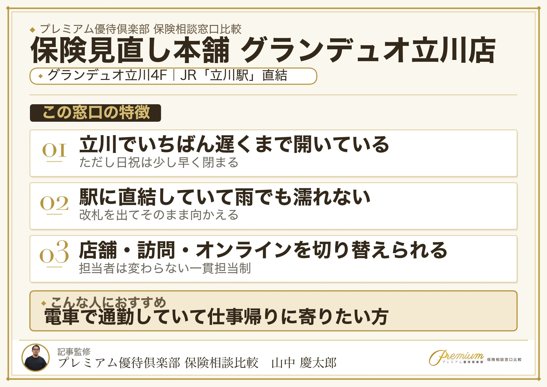 保険見直し本舗 グランデュオ立川店の店舗紹介