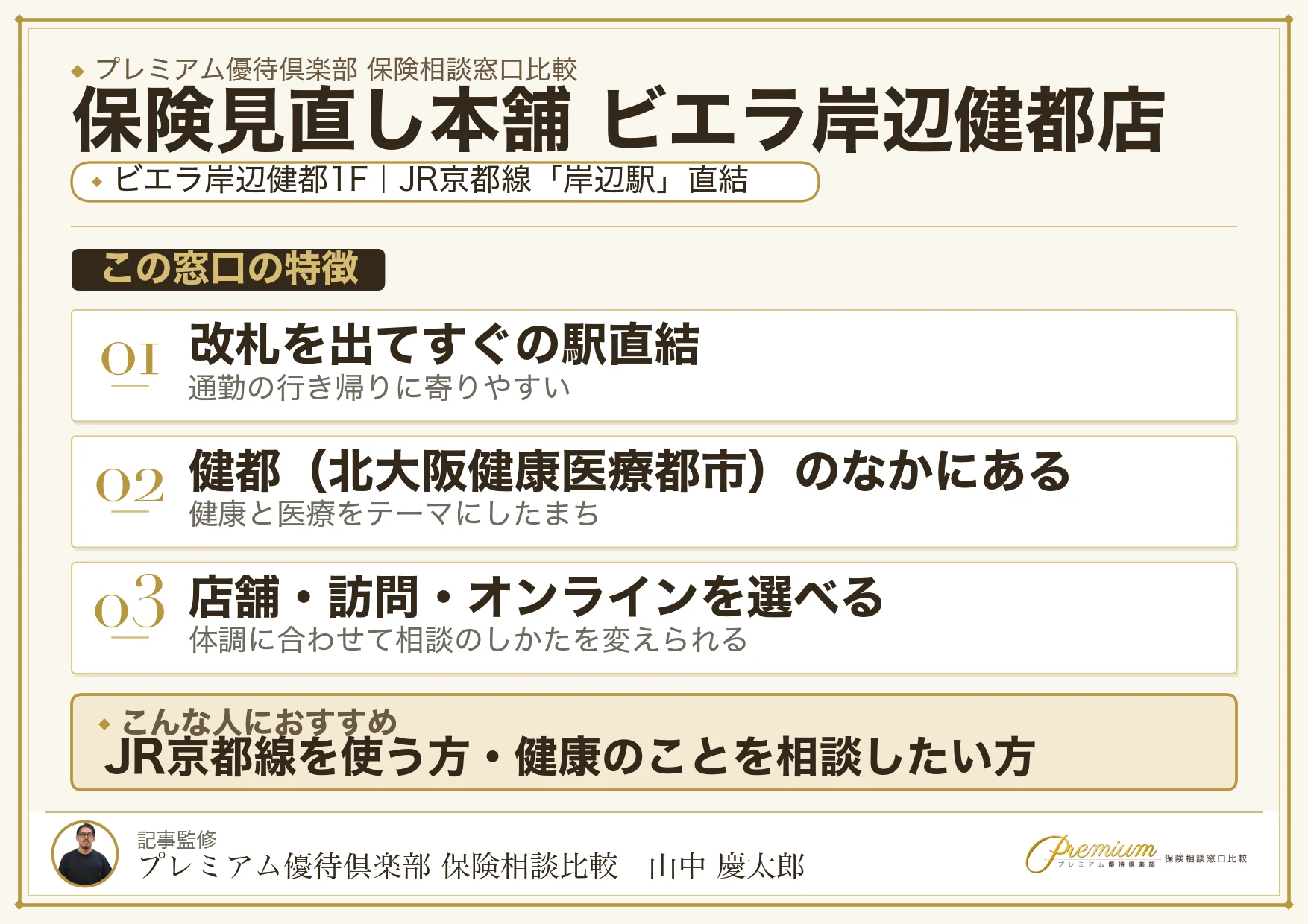 保険見直し本舗 ビエラ岸辺健都店の店舗紹介