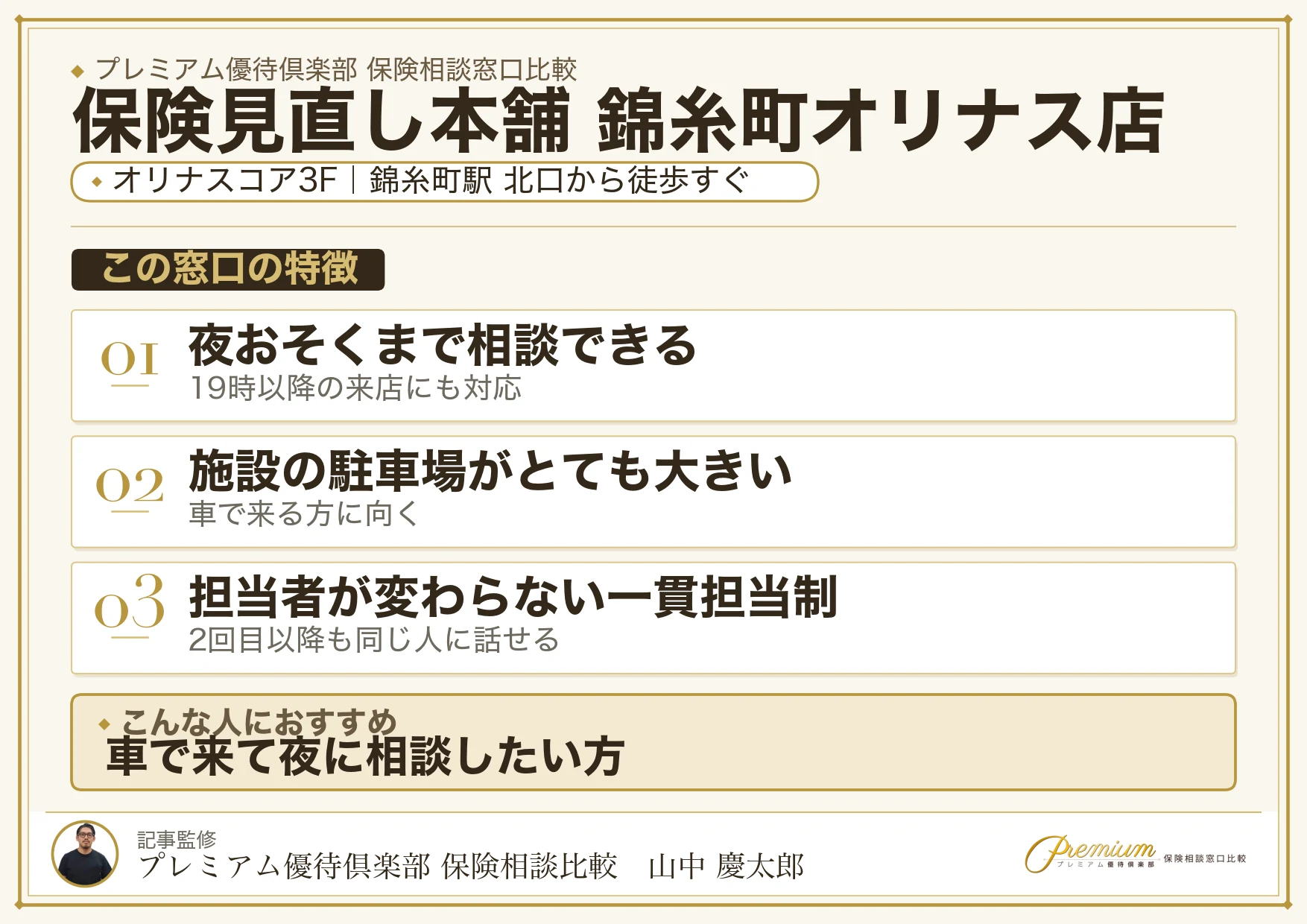 保険見直し本舗 錦糸町オリナス店の店舗紹介
